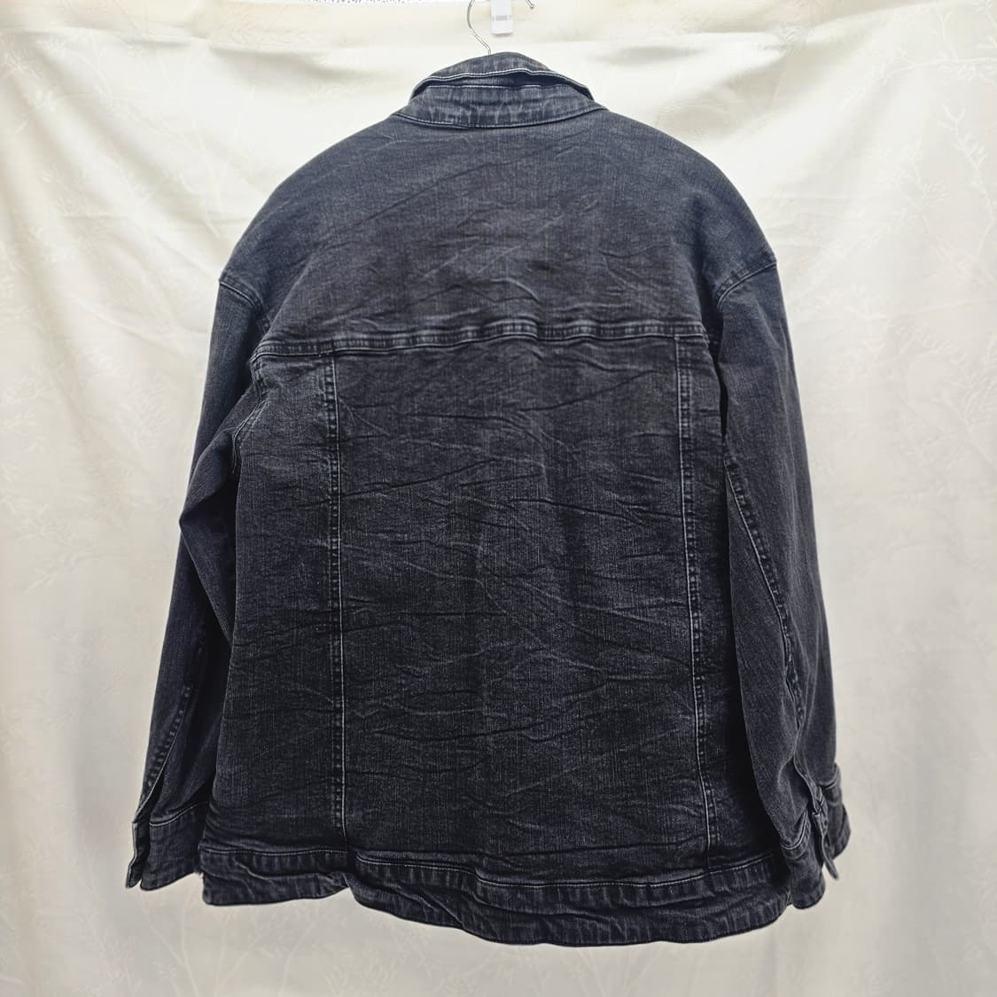 블랙 데님 롱 자켓 77 상품이미지4