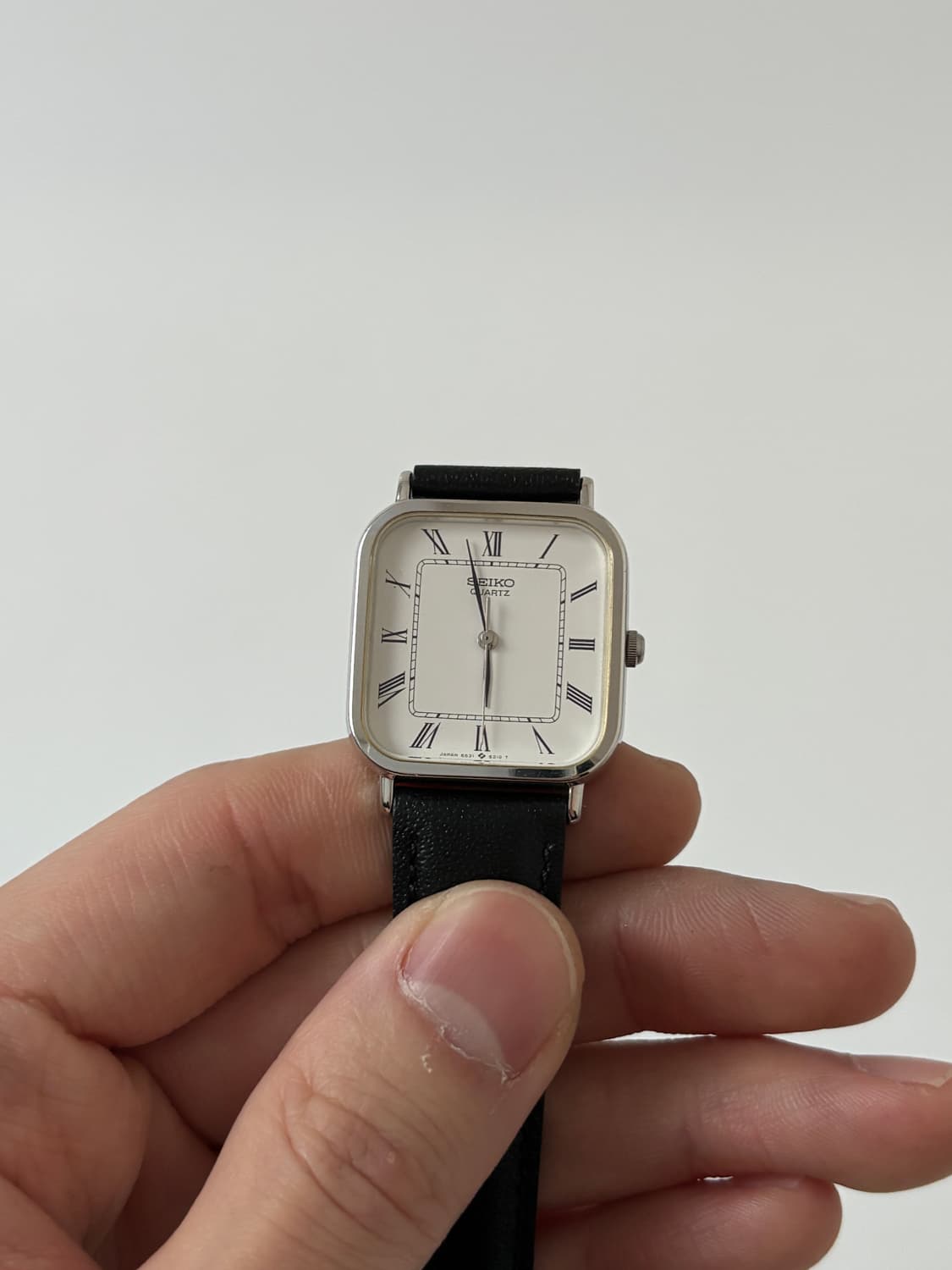 1980s Roman Index Silver Tank Quartz 상품이미지3