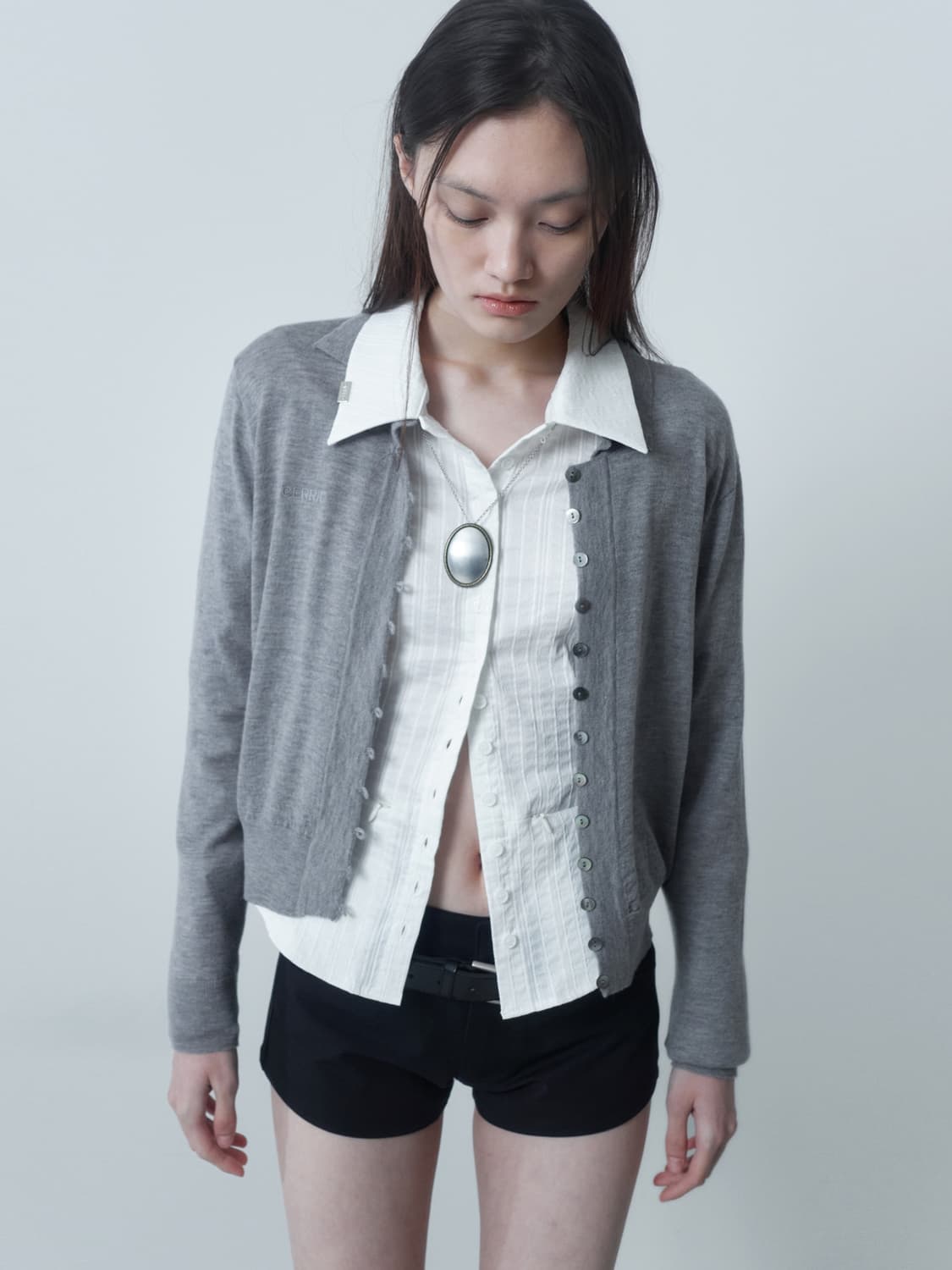 세릭 (CERRIC) CRUNCH STRIPE SHIRT-WHITE 상품이미지3