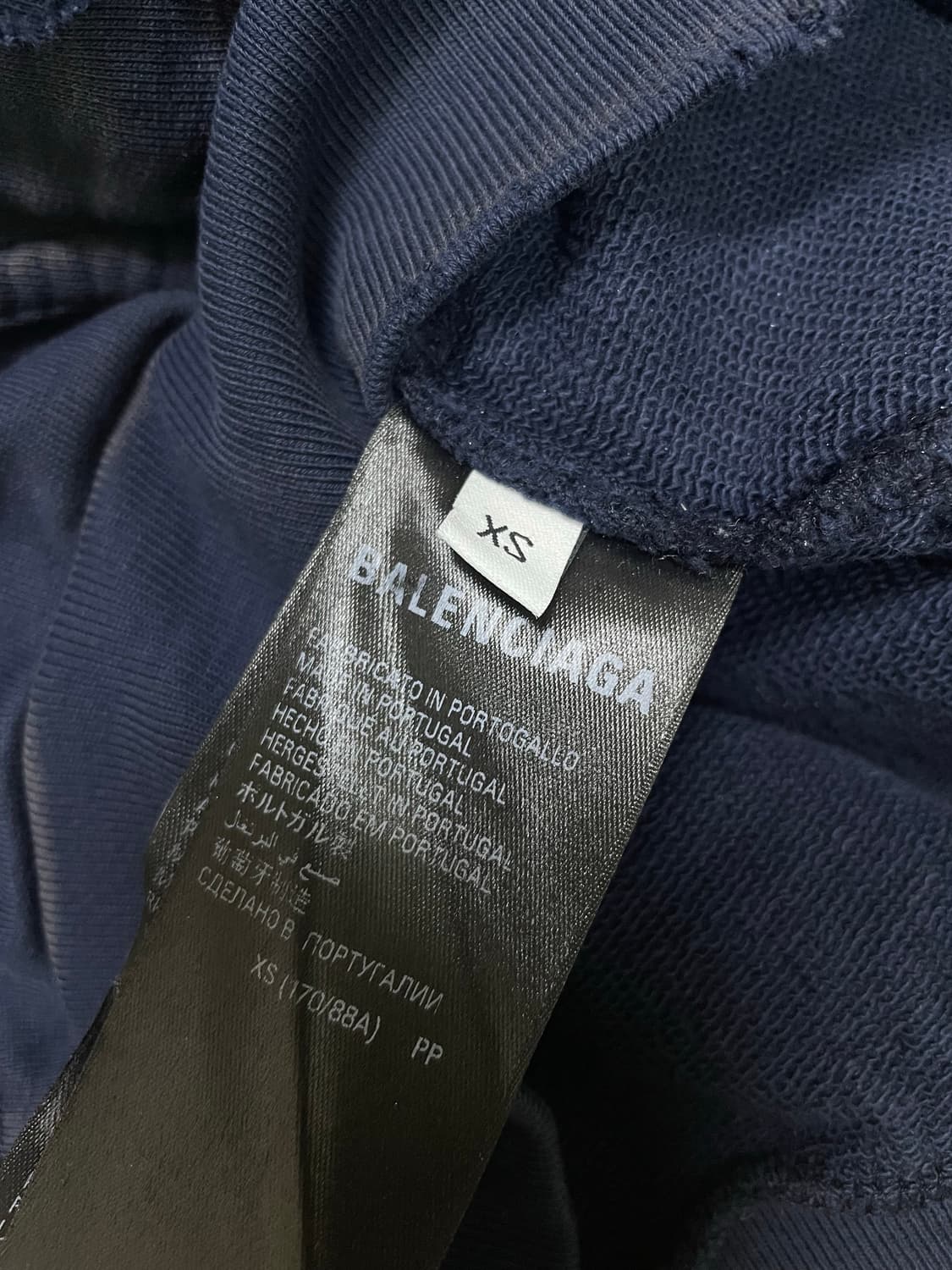 발렌시아가 테이프타입 후드 네이비 xs 상품이미지4