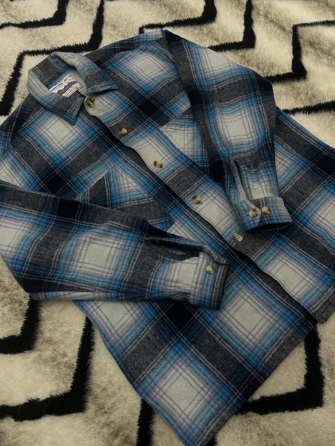 [M]Romantic Mocha 투포켓 플란넬 울 셔츠 상품이미지2