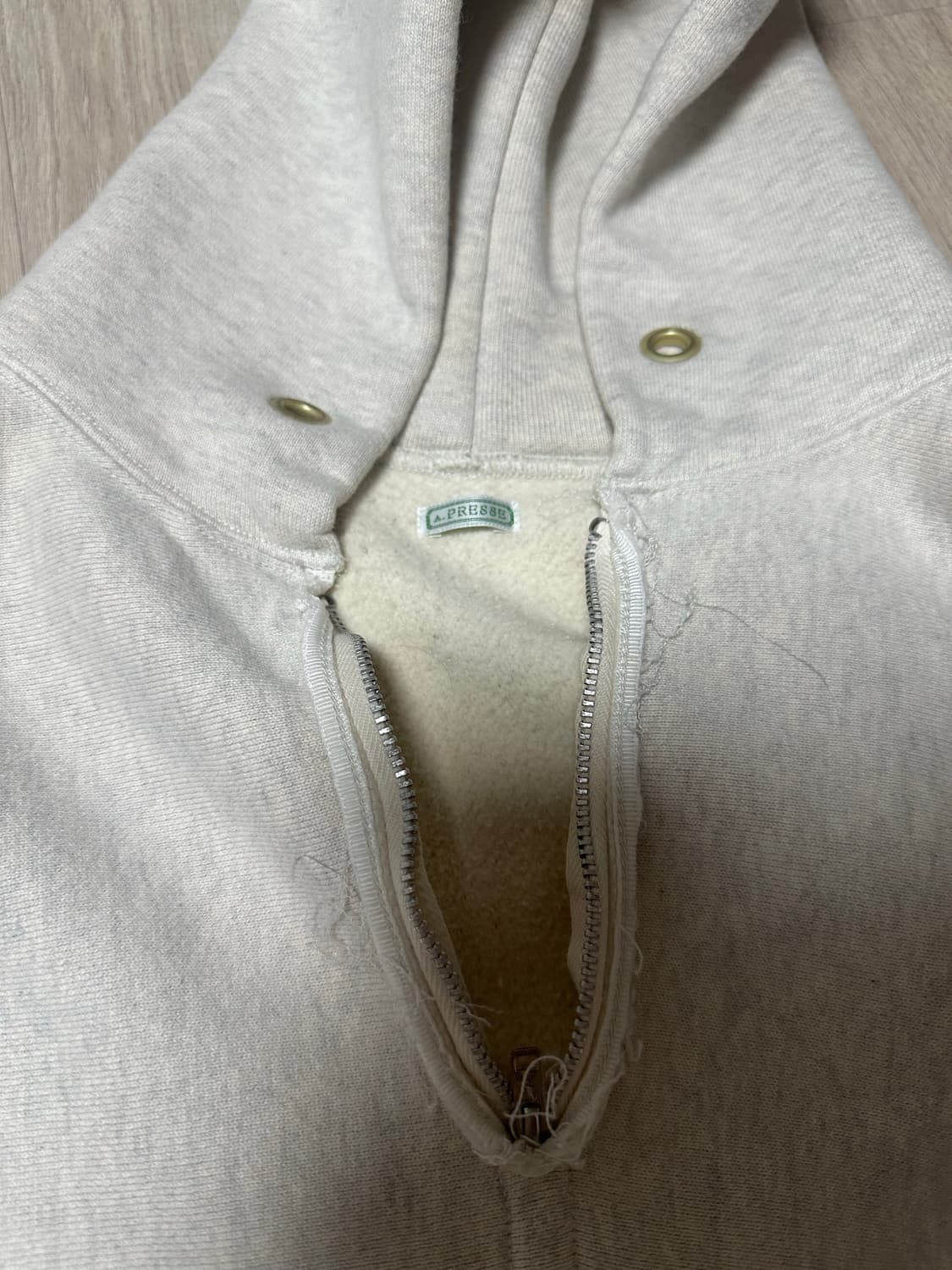 아프레쎄 빈티지 하프 집업 스웨트 후드 3 상품이미지2