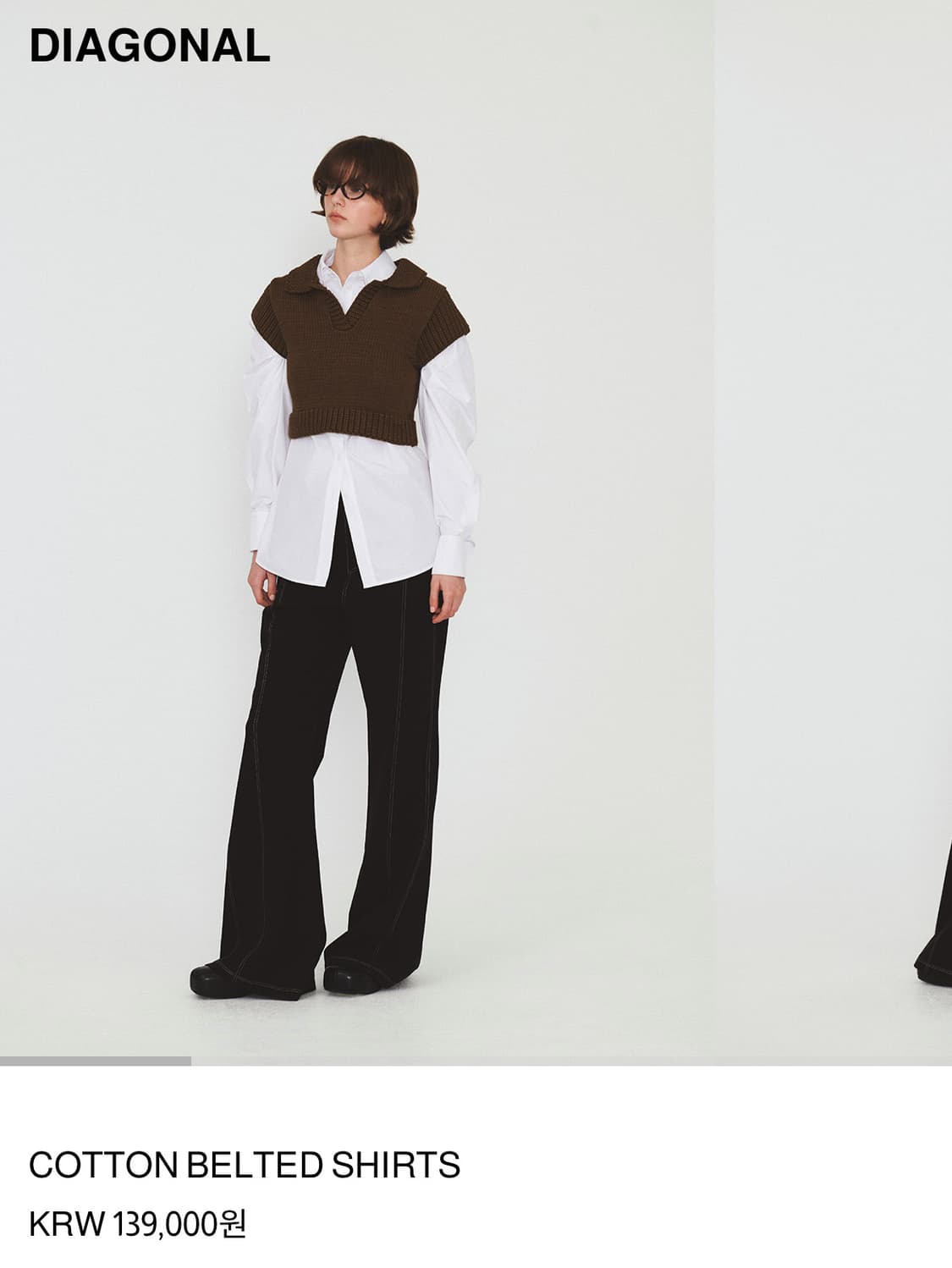 다이애그널 COTTON BELTED SHIRTS 상품이미지4