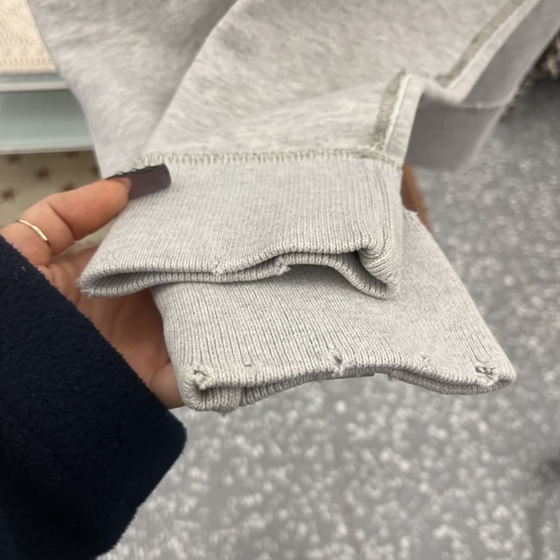 아베크롬비 Y2K 빈티지 데미지 반집업 후드티 M C10478 상품이미지8