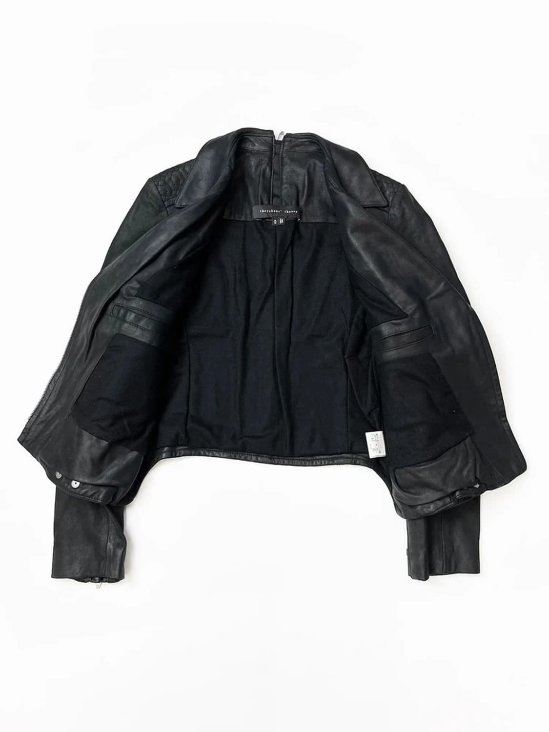 Theyskens’ Theory 13FW 양가죽 크롭라이더자켓PN4382 상품이미지2