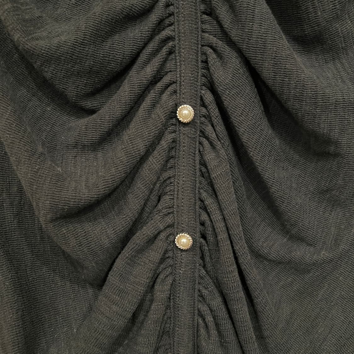 어글리쉐도우 서지수 원피스 셔링 미니원피스 F 블랙 상품이미지6