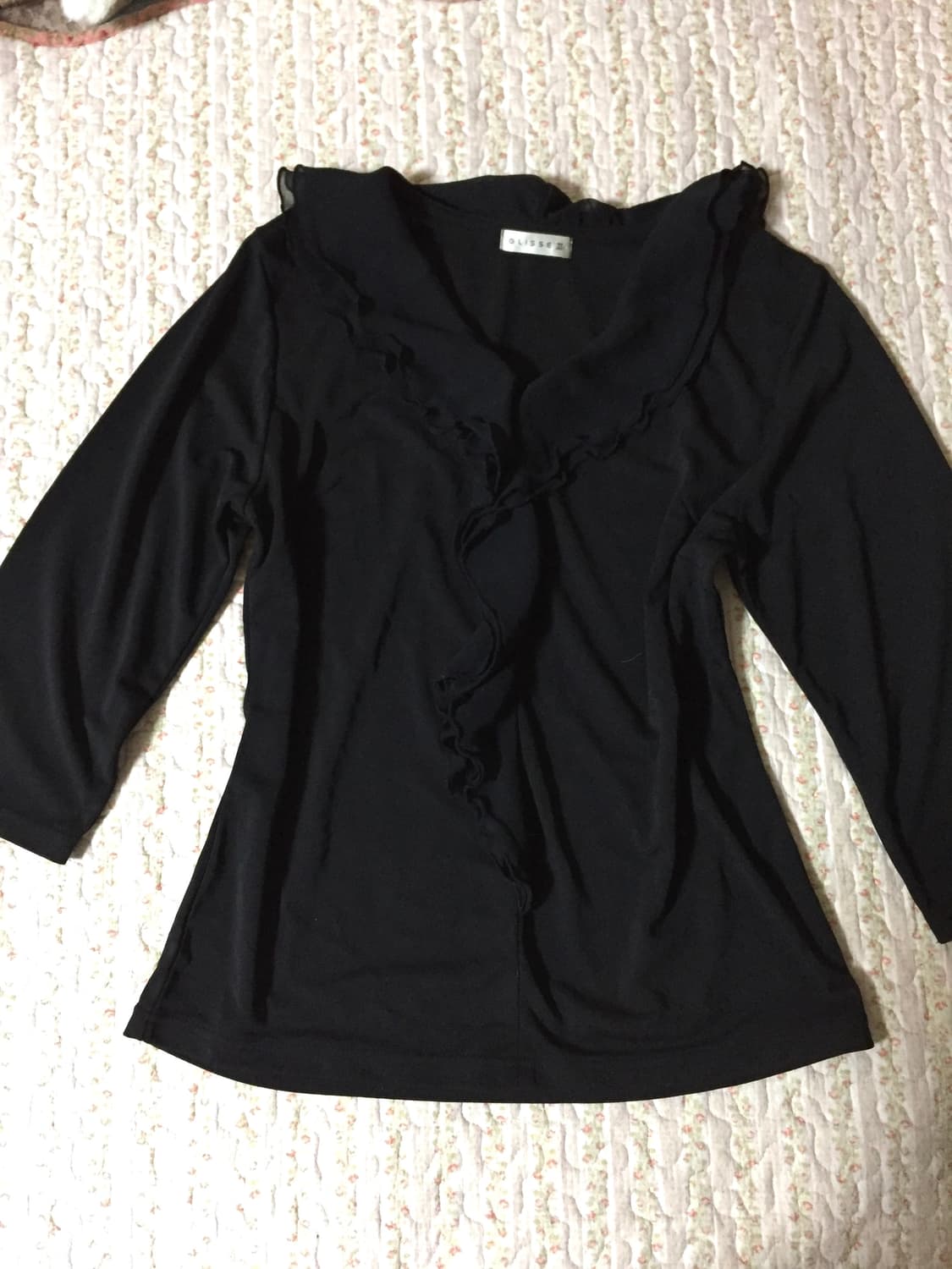 Vintage black frill tee 상품이미지1