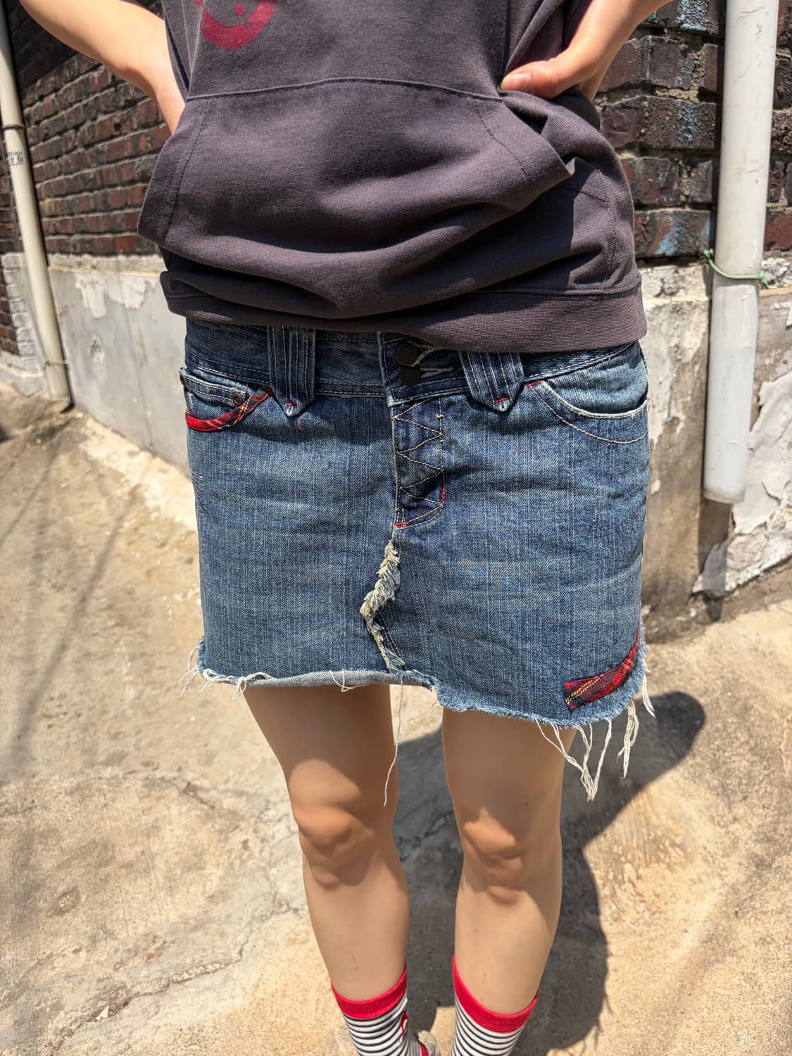 Abercrombie 데님 미니 스커트 상품이미지3