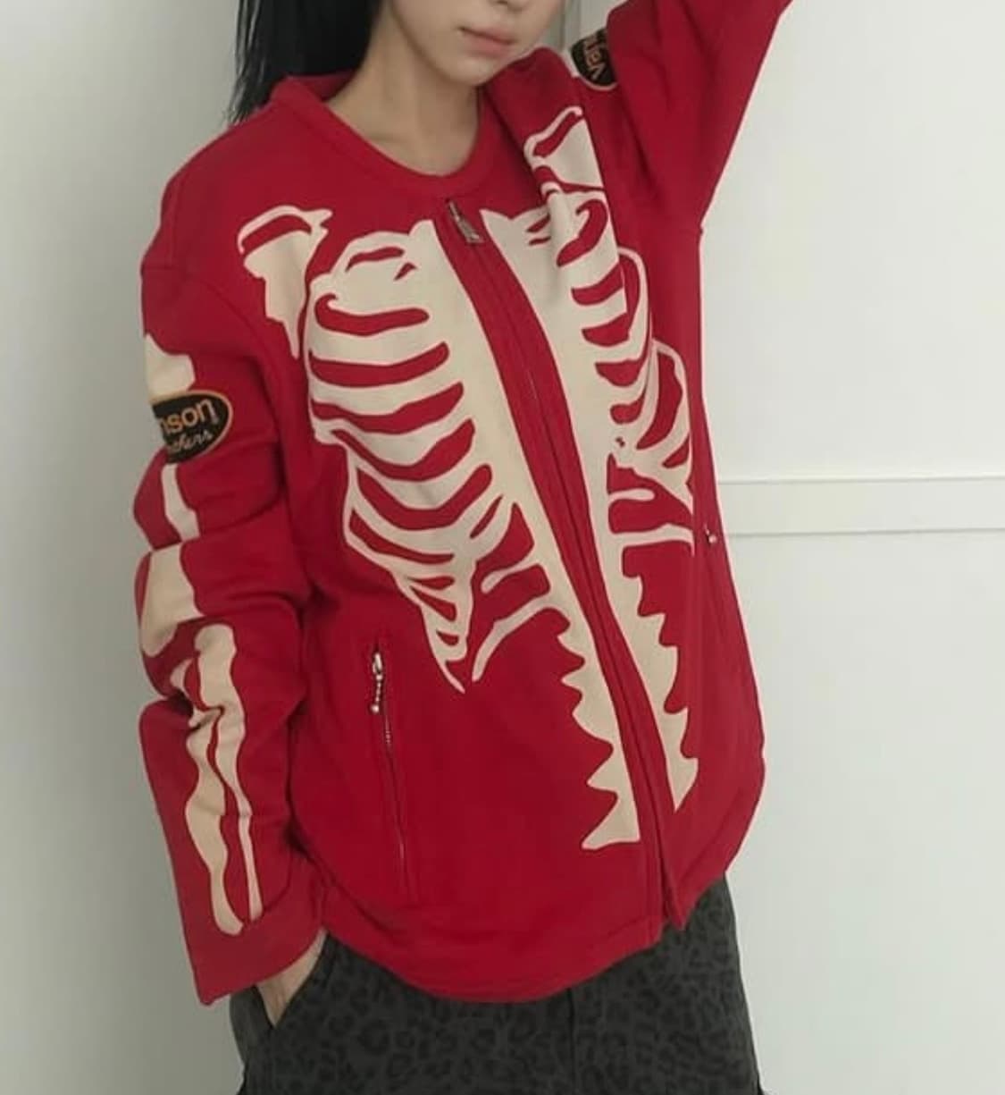 벤슨 레드 본 스켈레톤 집업 상품이미지2