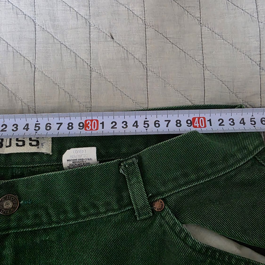 [38] 90s 빈티지 BOSS 보스 배기핏 팬츠 그린 상품이미지7