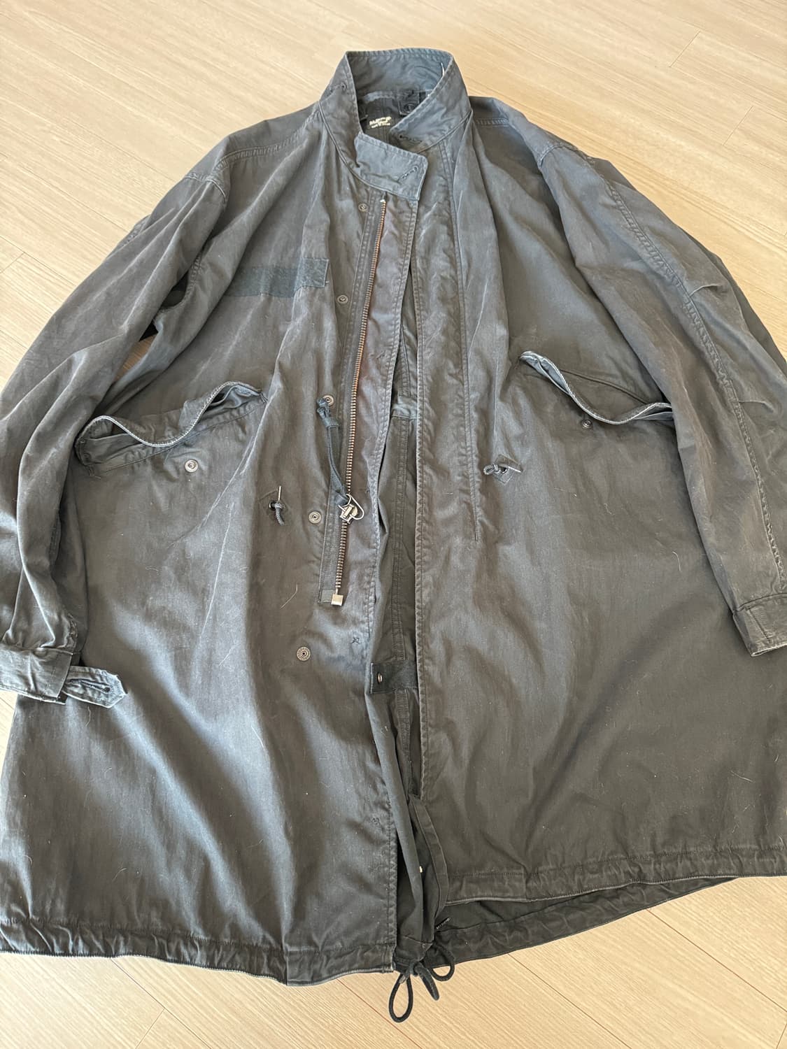 orslow 오어슬로우 m65 피쉬테일 개파카 블랙 3사이즈 노수선 상품이미지2