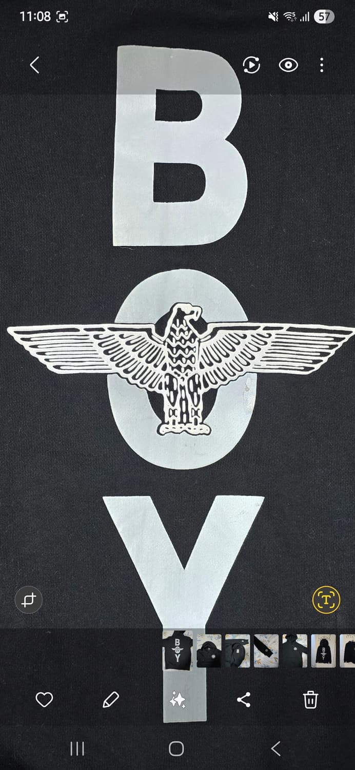 BOY 런던 블랙 후드티 L 상품이미지5