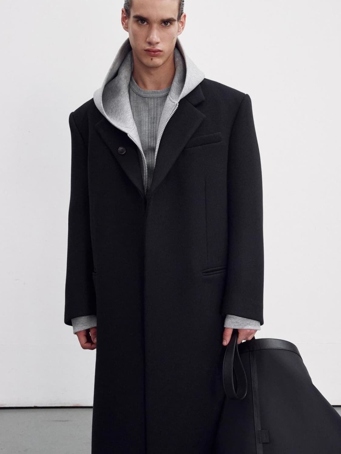 [OS] 렉토 재패니즈 네오프랜 로고 패치 후드집업 멜란지 그레이 상품이미지8