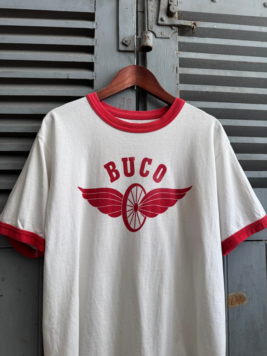 [38]BUCO 부코 리얼맥코이 레터링 로고 링거 티셔츠 상품이미지3