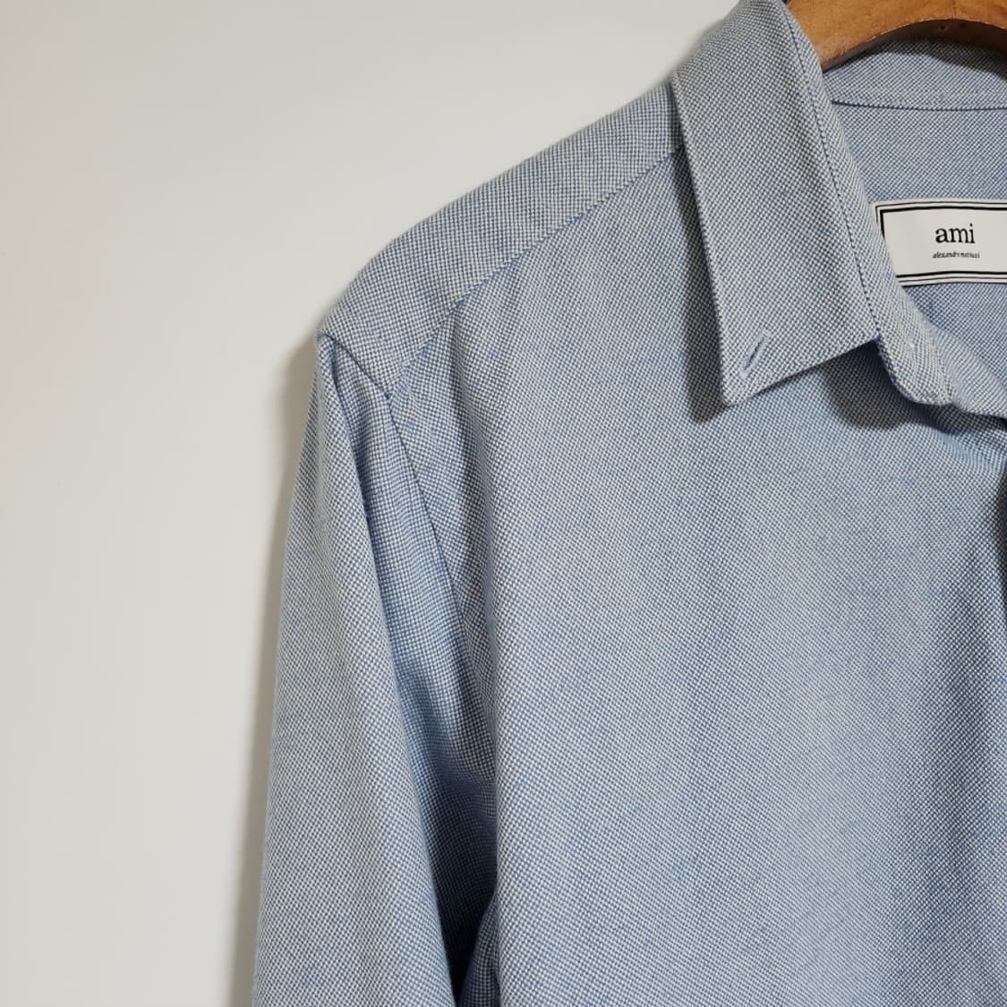 [40] 아미 블루 빅하트 코튼 셔츠 H19C024 상품이미지4