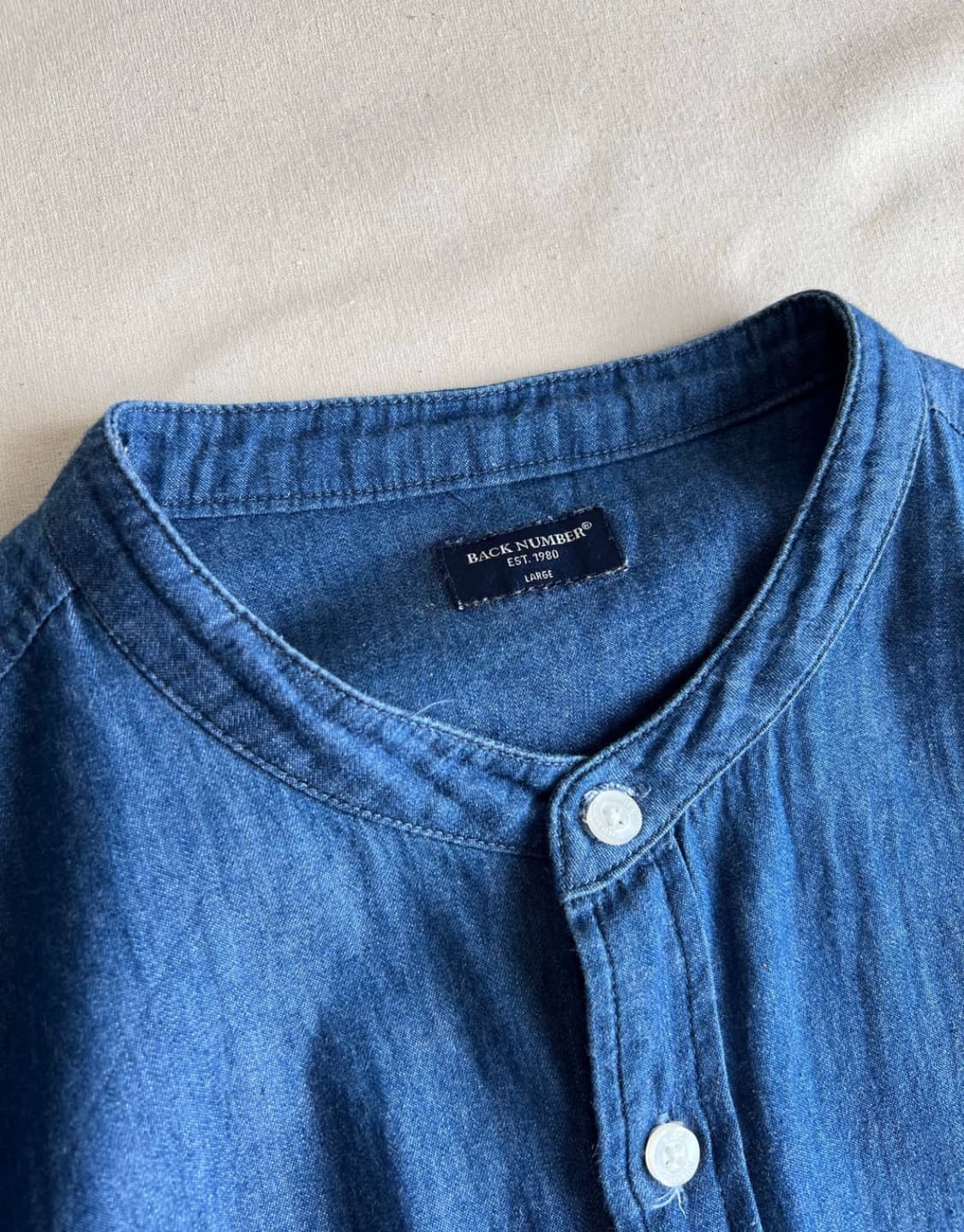 Back number 인디고 데님 셔츠  상품이미지1