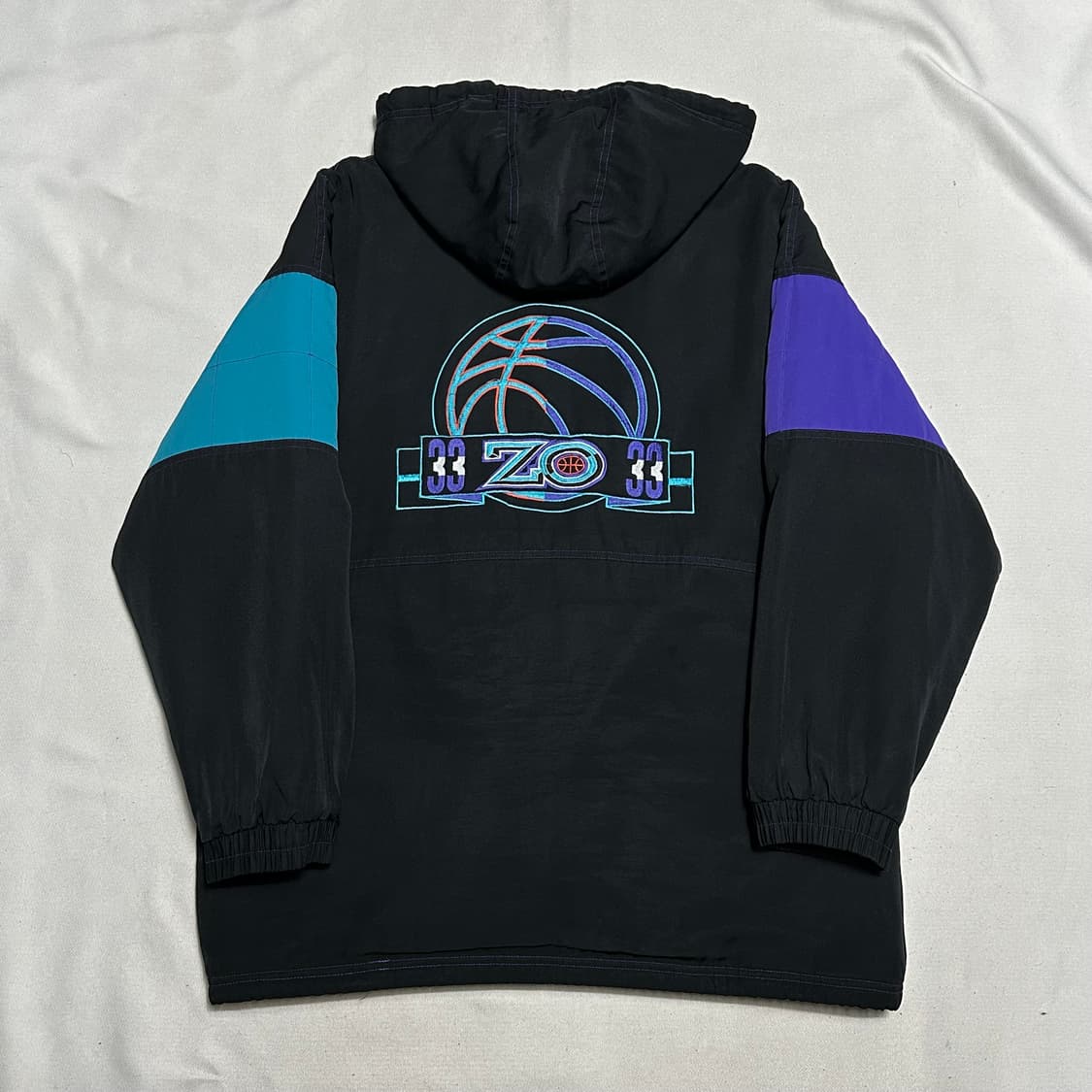 95 나이키 올드스쿨 배색 후드 점퍼 상품이미지3