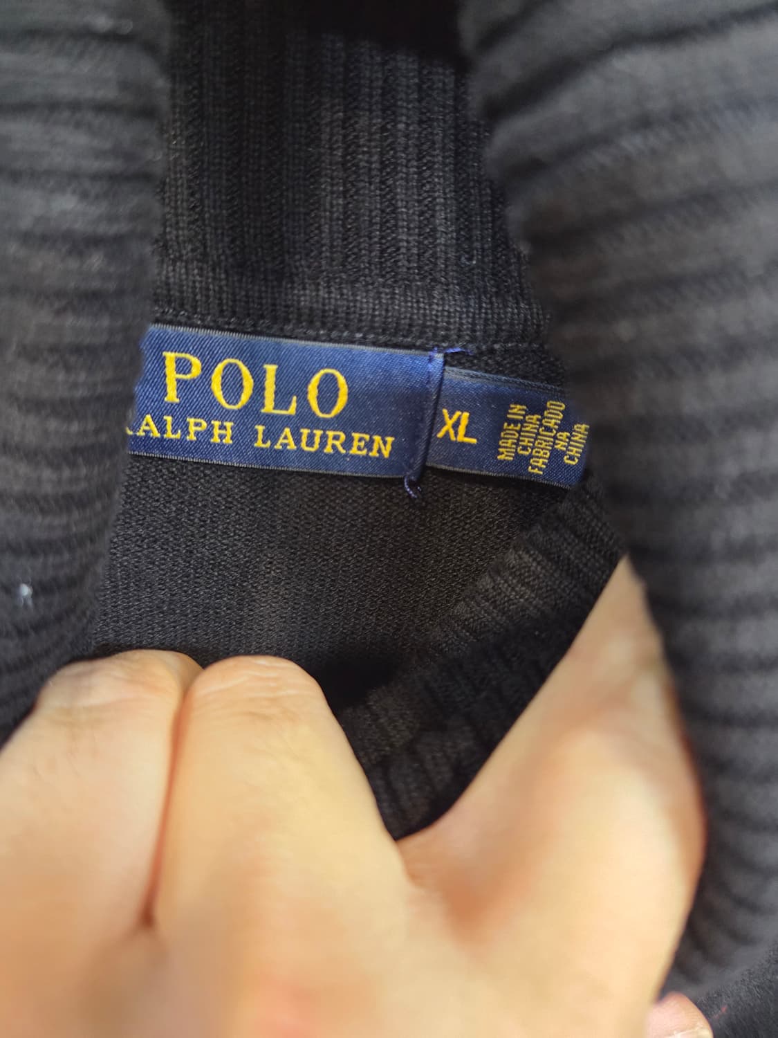 폴로랄프로렌 목폴라 니트 블랙 xl 상품이미지3
