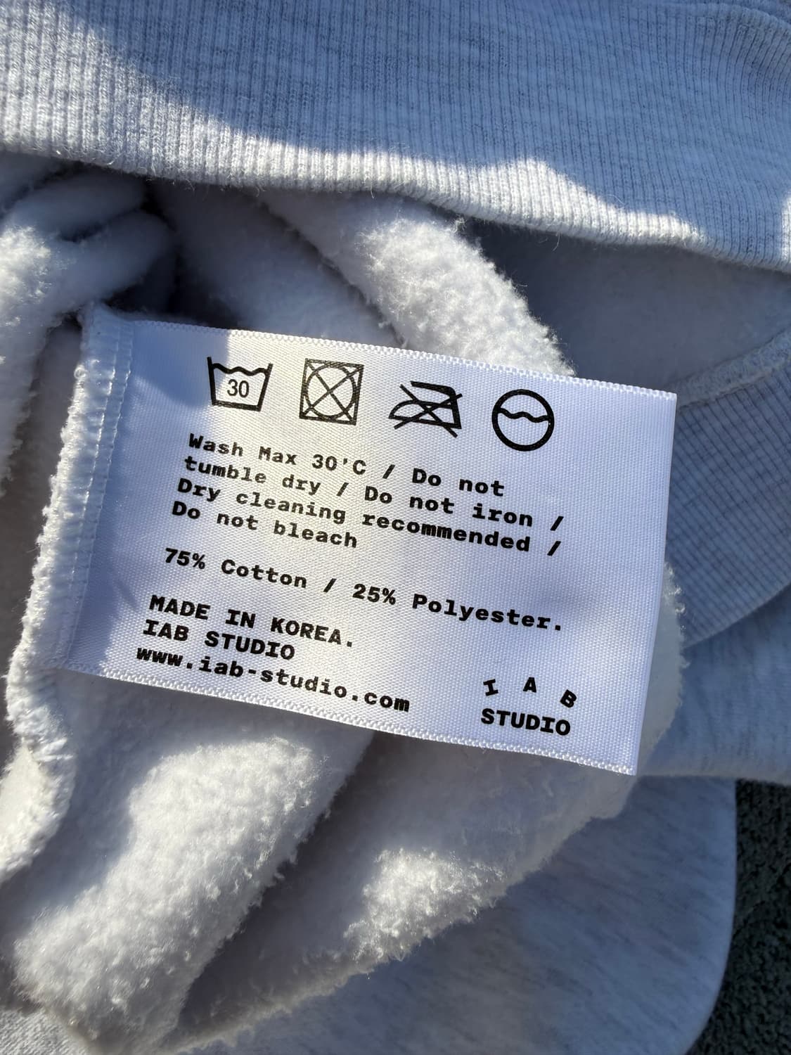 Iab studio 아이앱 스튜디오 라이트그레이 후드티 상품이미지5