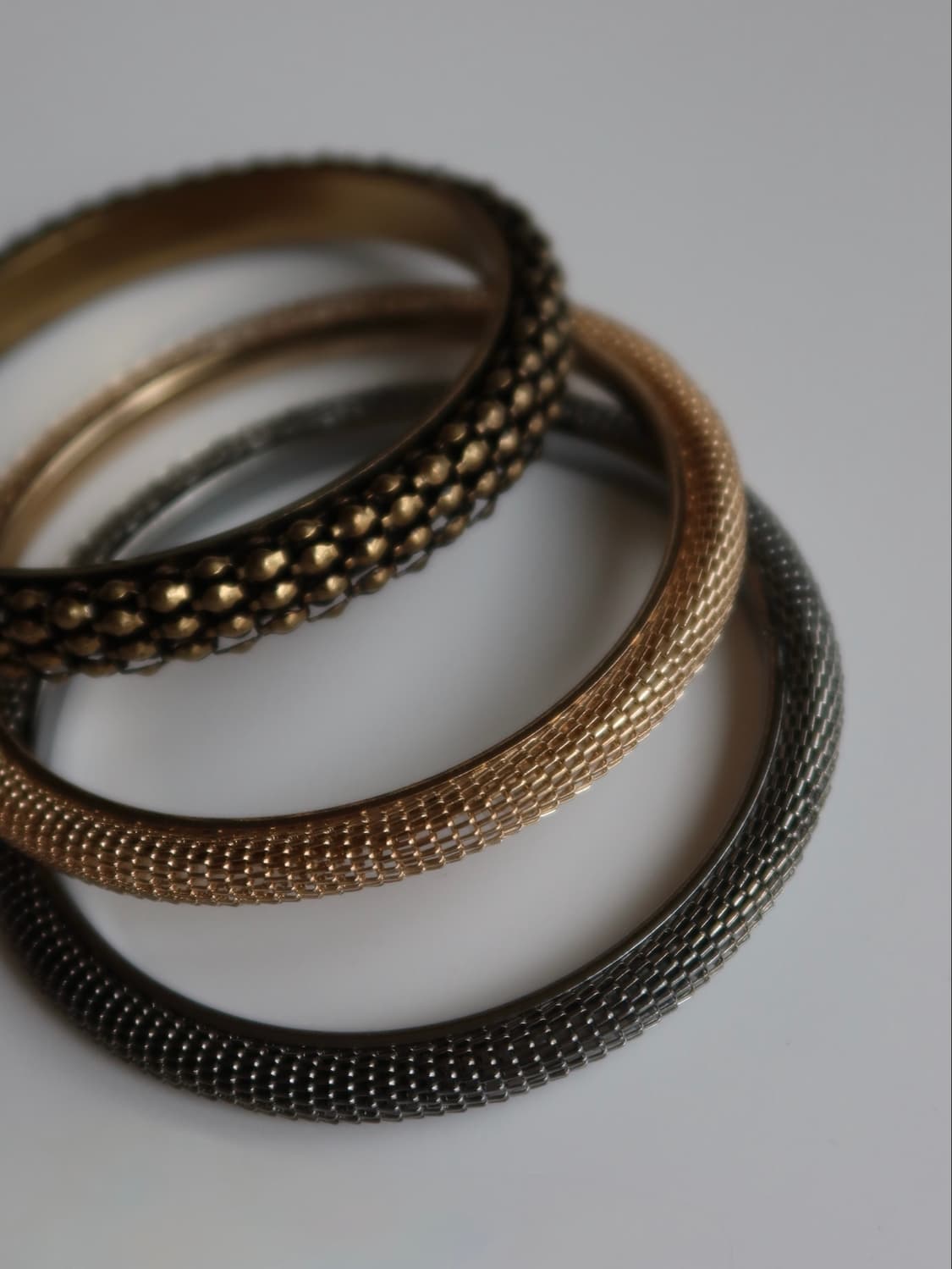 bronze mesh bangle set 상품이미지1