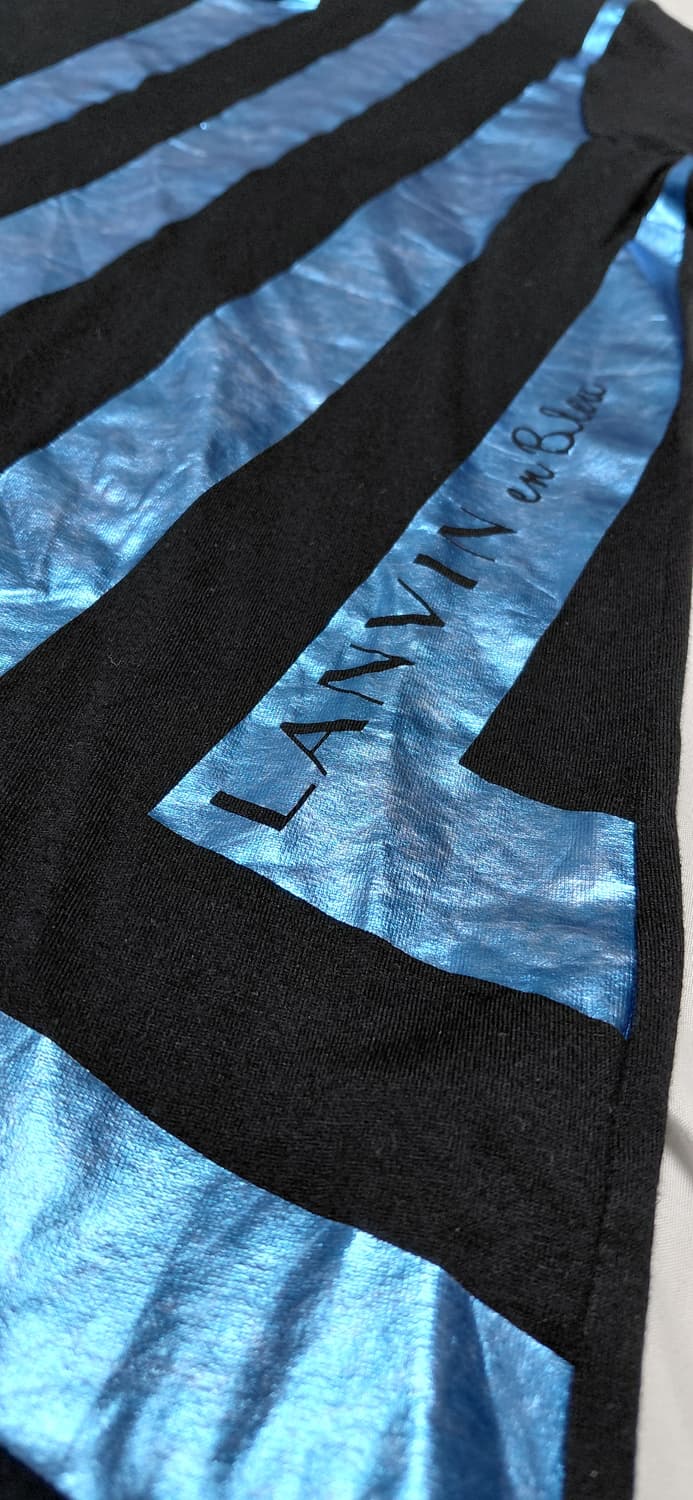 [L] LANVIN en Bleu 메탈릭 블루 로고 티셔츠 상품이미지5