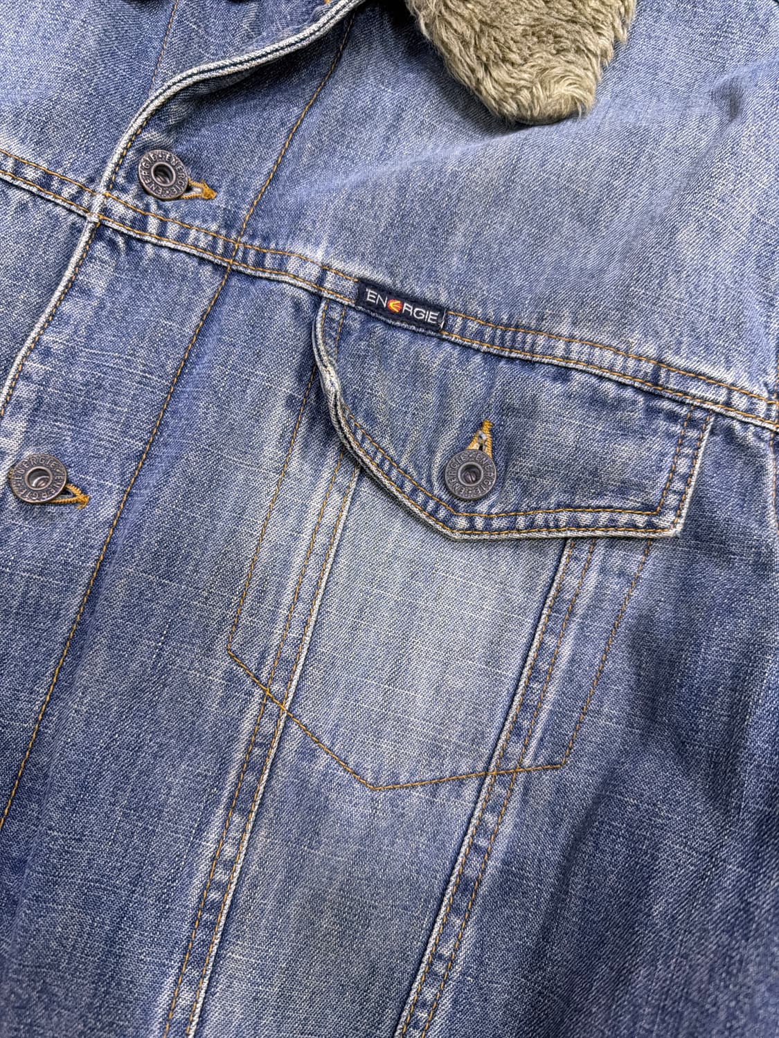 ENERGIE 에너지 쉐르파 양털 빈티지 데님자켓 XL 상품이미지4