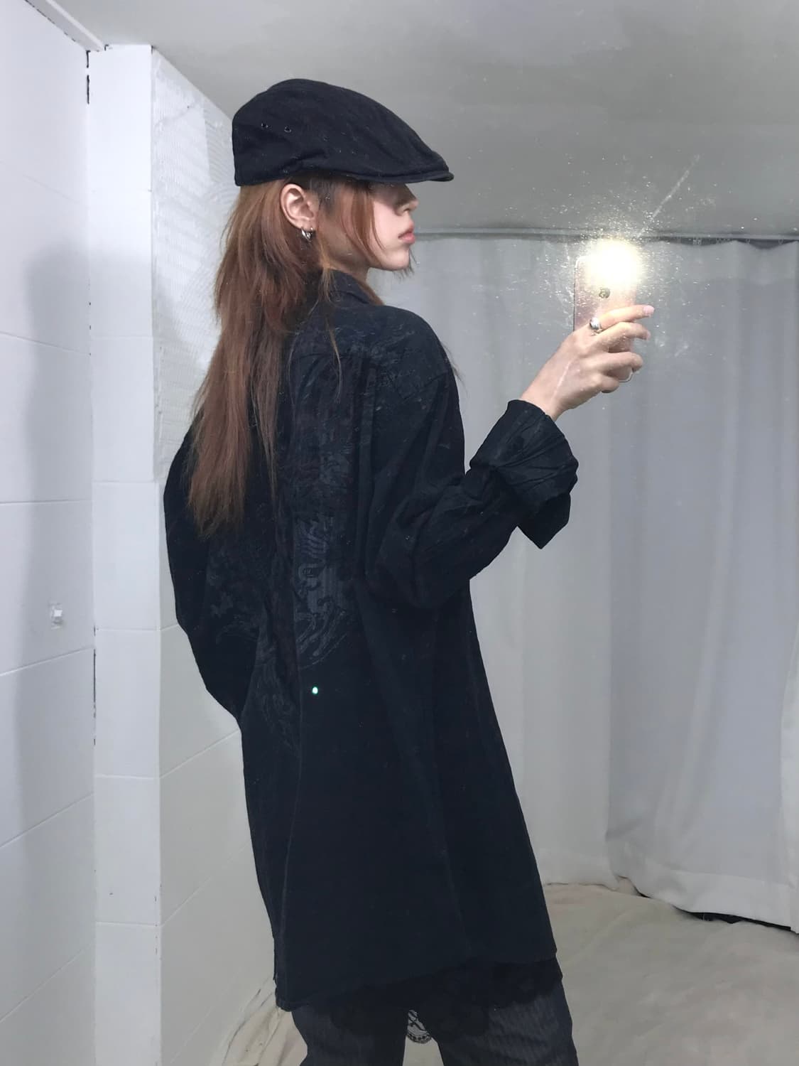 에이티 에잇 펑크 프린팅 블랙 셔츠 상품이미지3