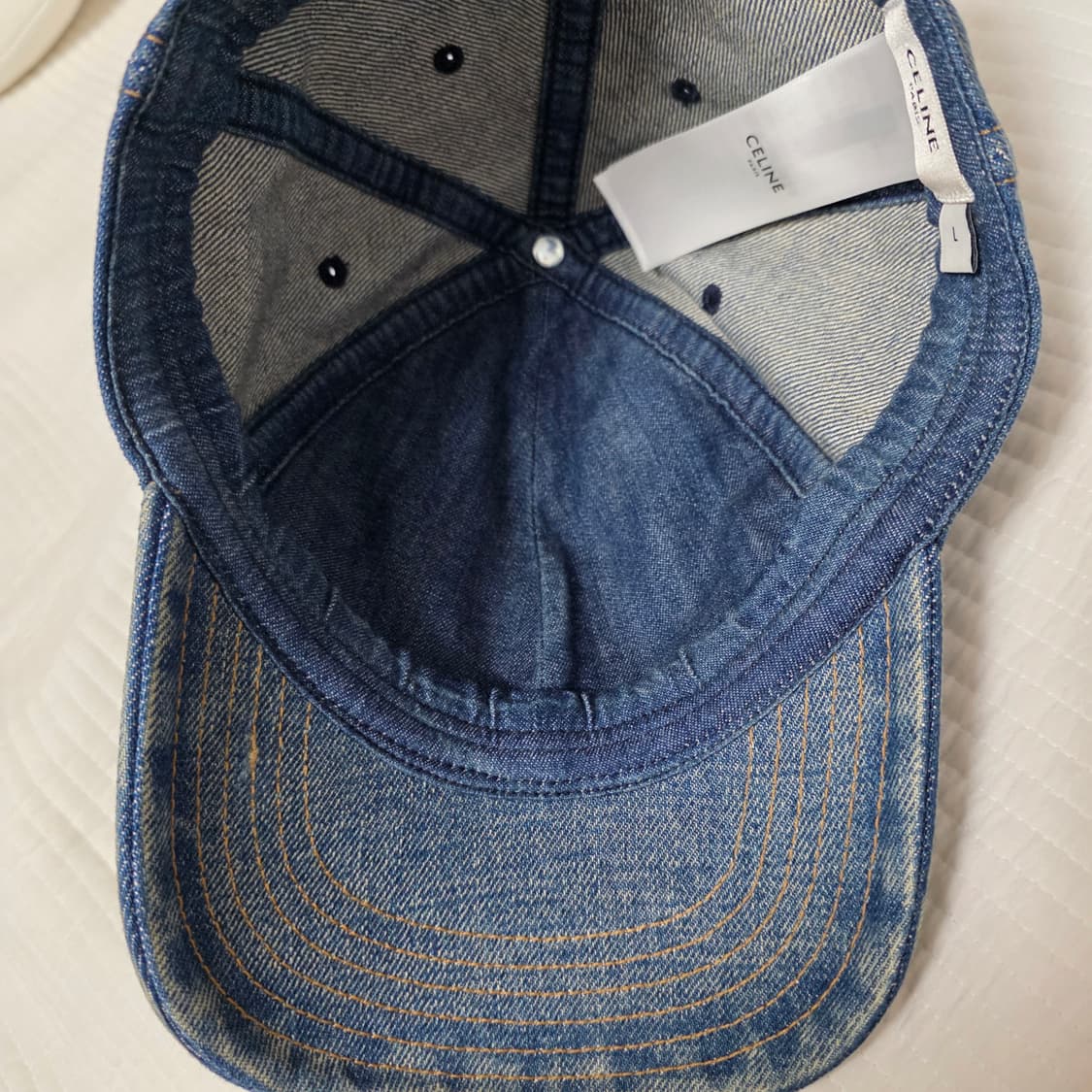 정품 셀린느 트리오페 데님 볼캡 상품이미지2