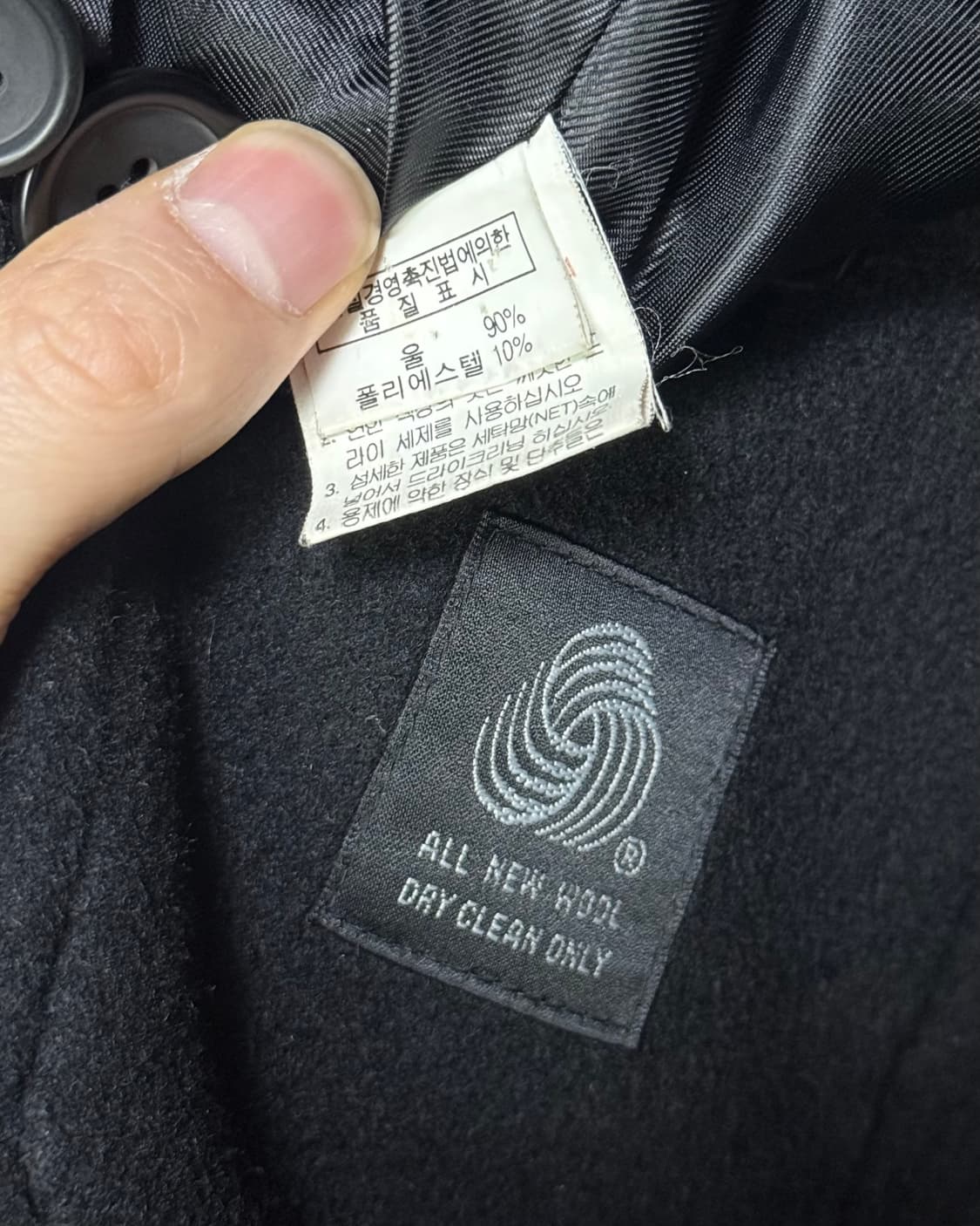 지아니 발렌티노 울 싱글 숏 코트 블랙 블랙 100 L 발마칸 오버핏 상품이미지8