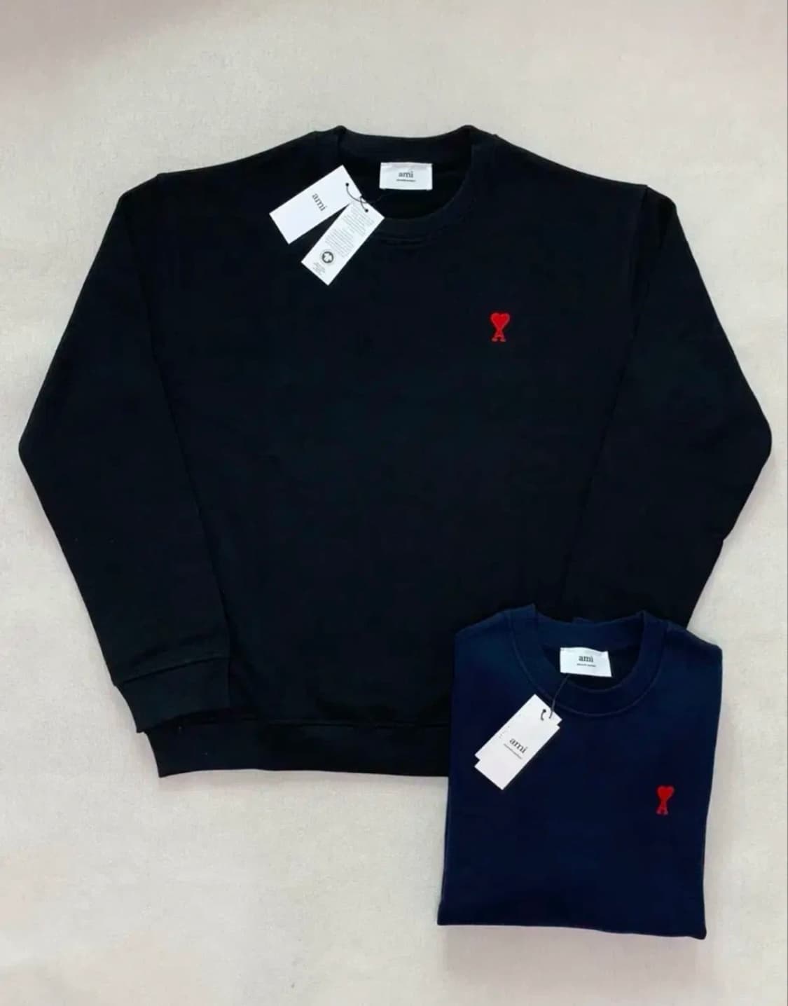 [새상품/QR정품]아미 맨투맨 논기모 스몰로고 남녀공용 3color 상품이미지5