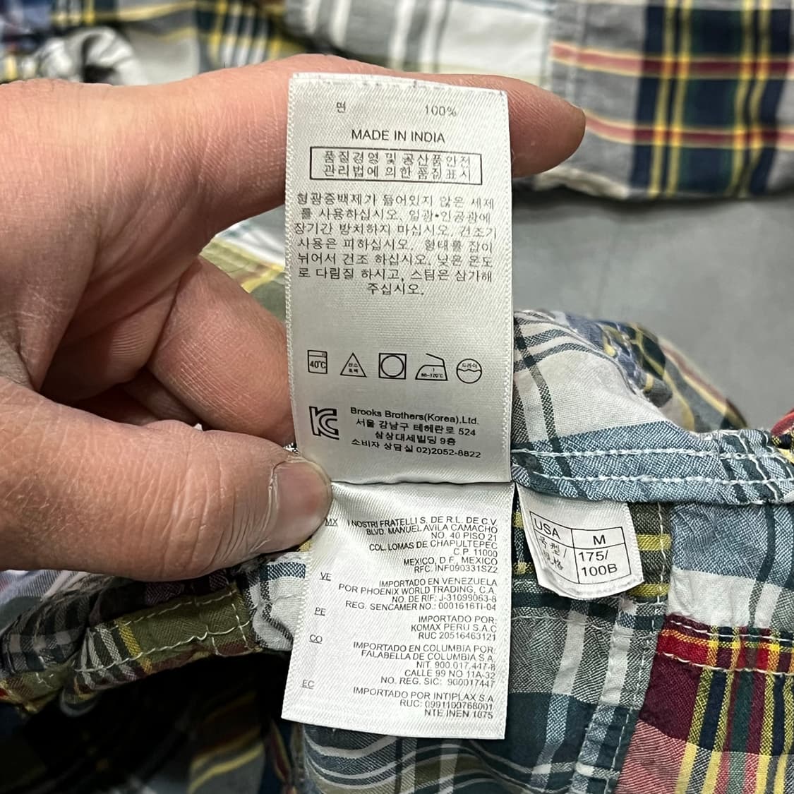  브룩스브라더스 마드라스 체크 셔츠 y15756 상품이미지7