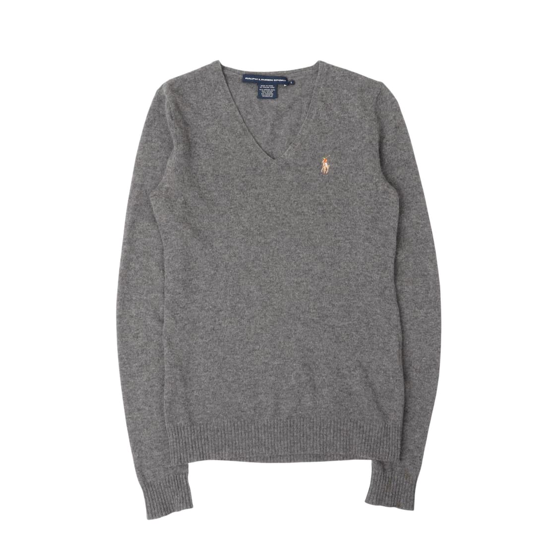 폴로 랄프로렌 그레이 울 캐시미어 브이넥 니트 상품이미지1