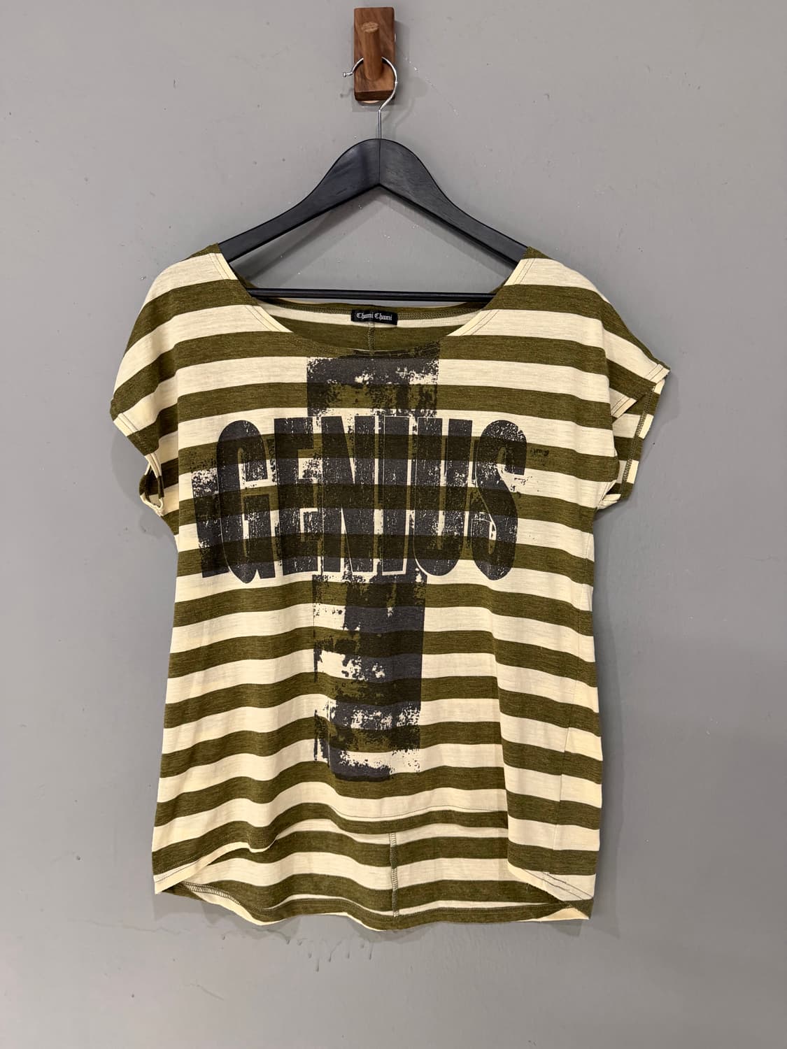 stripe pattern cross lettering top 상품이미지6