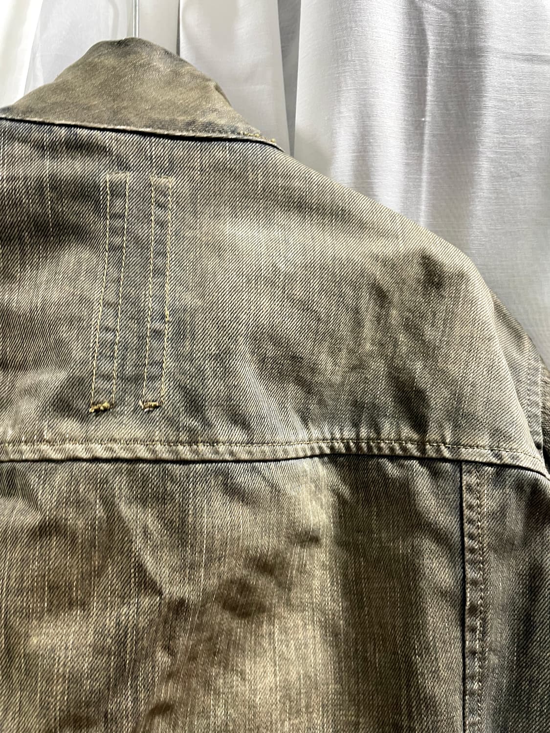 릭오웬스/ 슬레이브 코팅 데님 자켓/ L 상품이미지7