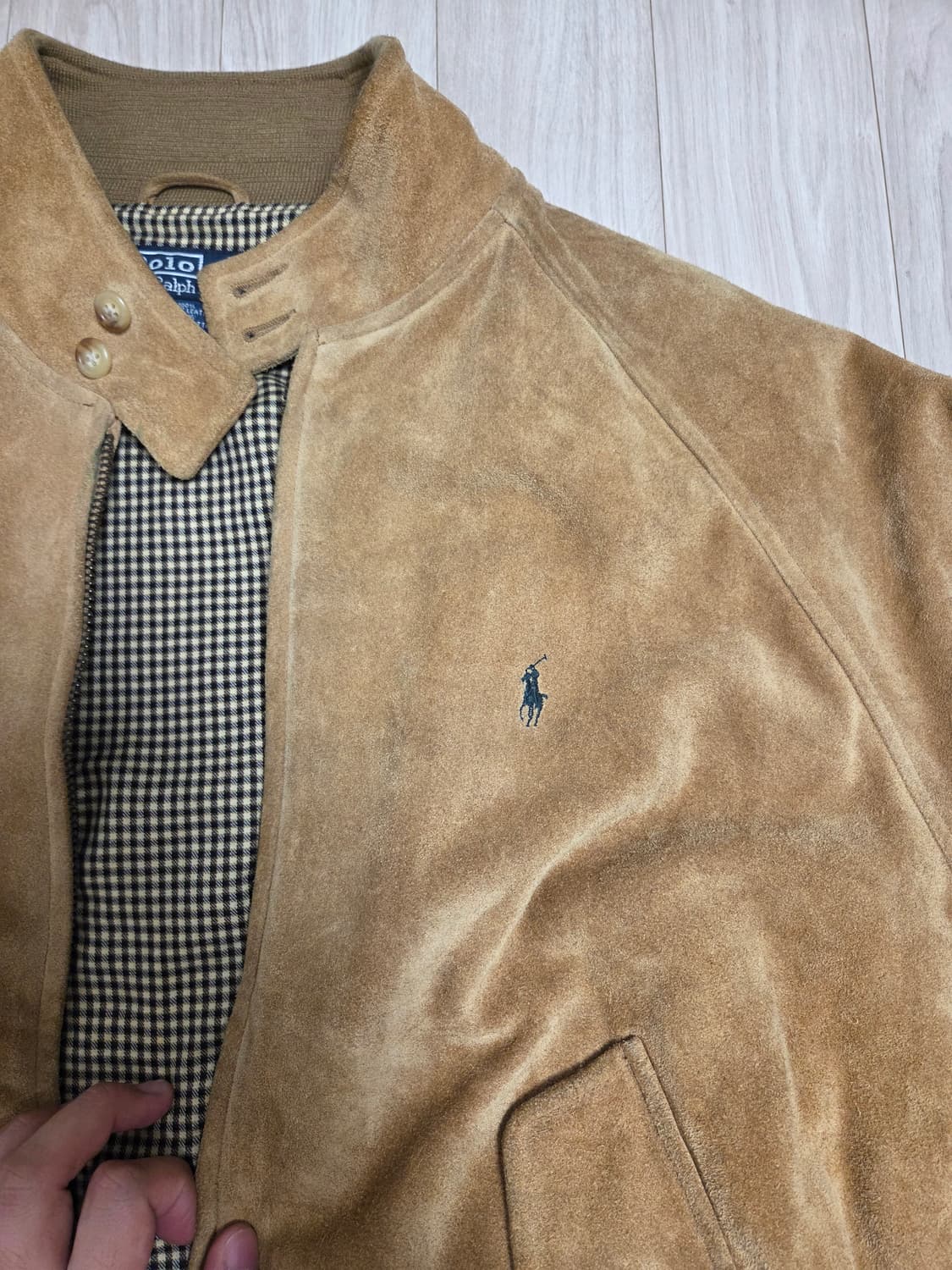 폴로 90s 스웨이드 헤링턴 자켓 L 상품이미지3