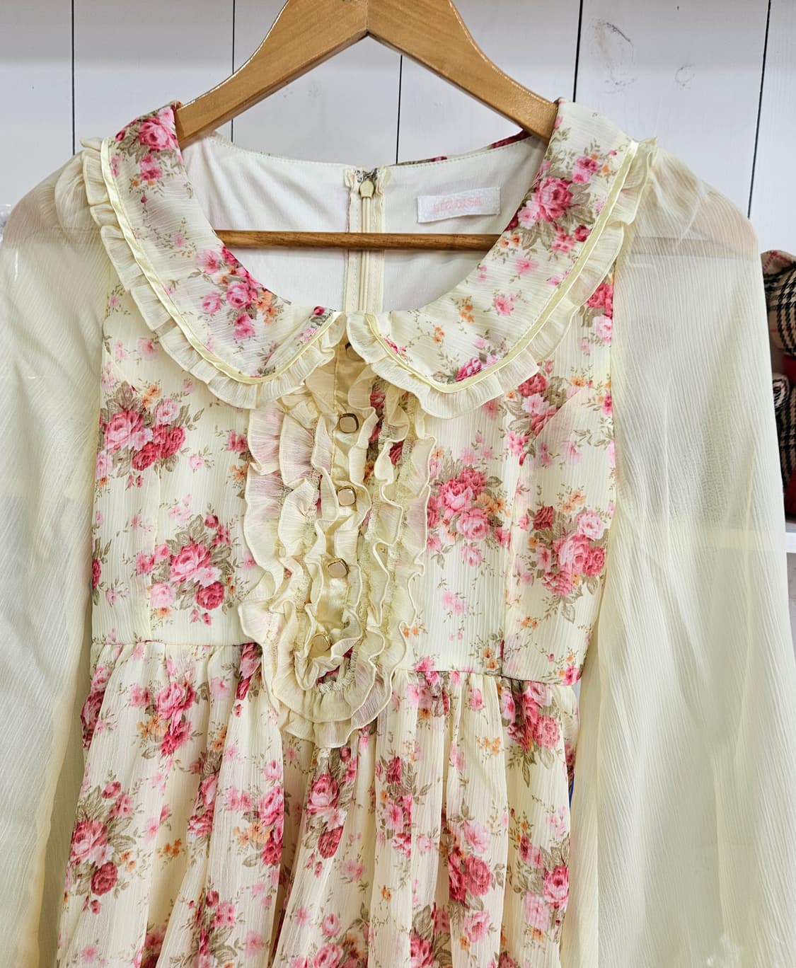 리즈리사(LIZ LISA) 로즈 프릴 쉬폰 원피스 상품이미지2