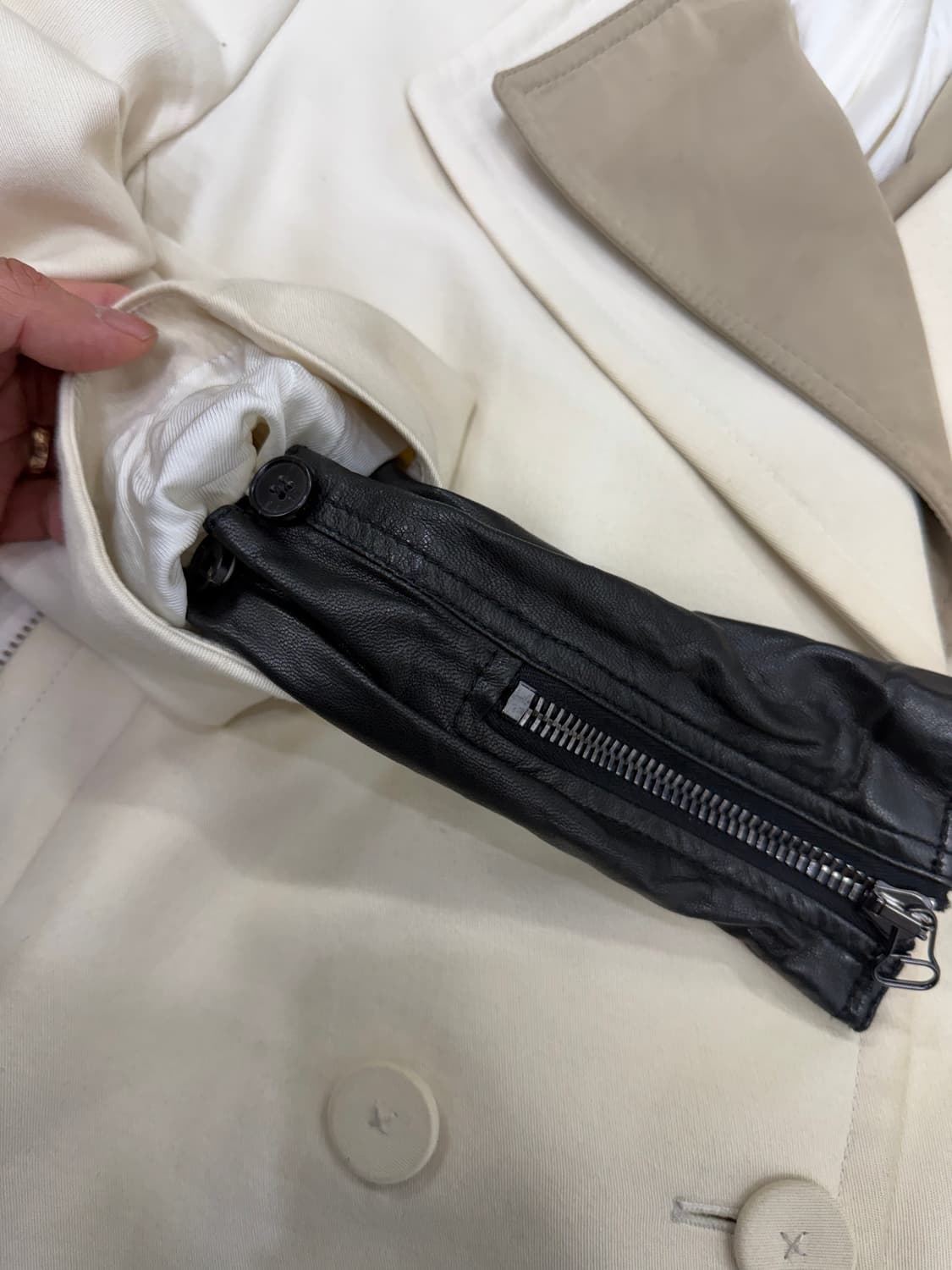 정품) 3.1 필림립 여성 아이보리 이중 자켓 2 상품이미지4