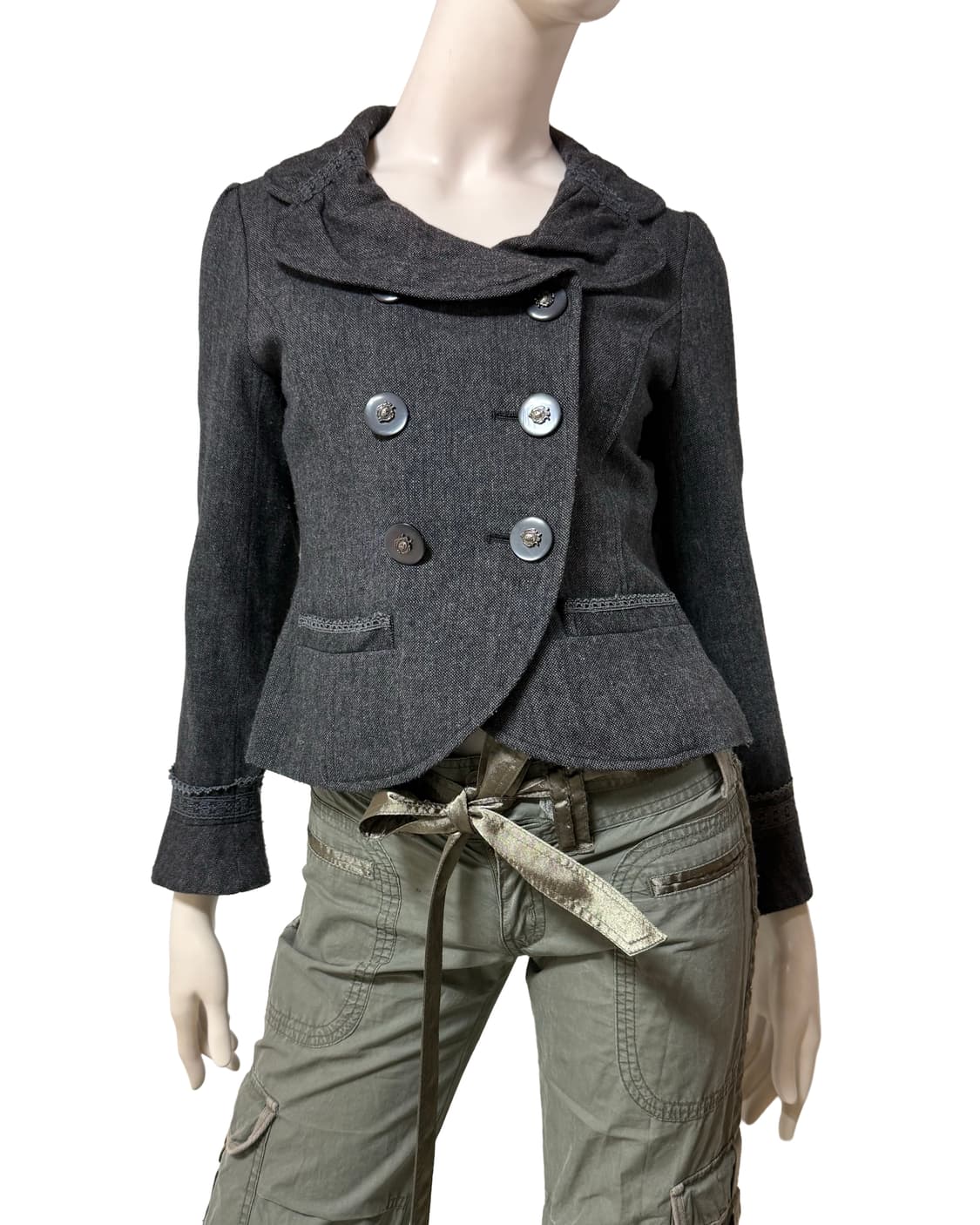 Vtg 엑시즈팜 더블 버튼 레이스 자켓 상품이미지1