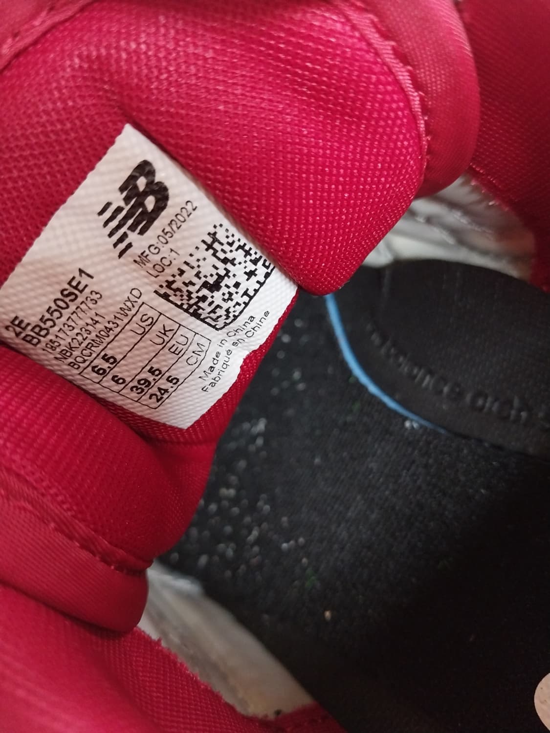 남성 뉴발란스 550 화이트레드 운동화 (245) 상품이미지9