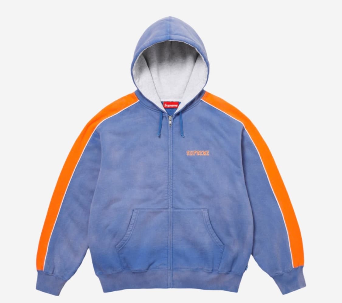 슈프림 스테이트 후드집업 워시드 로얄 상품이미지2