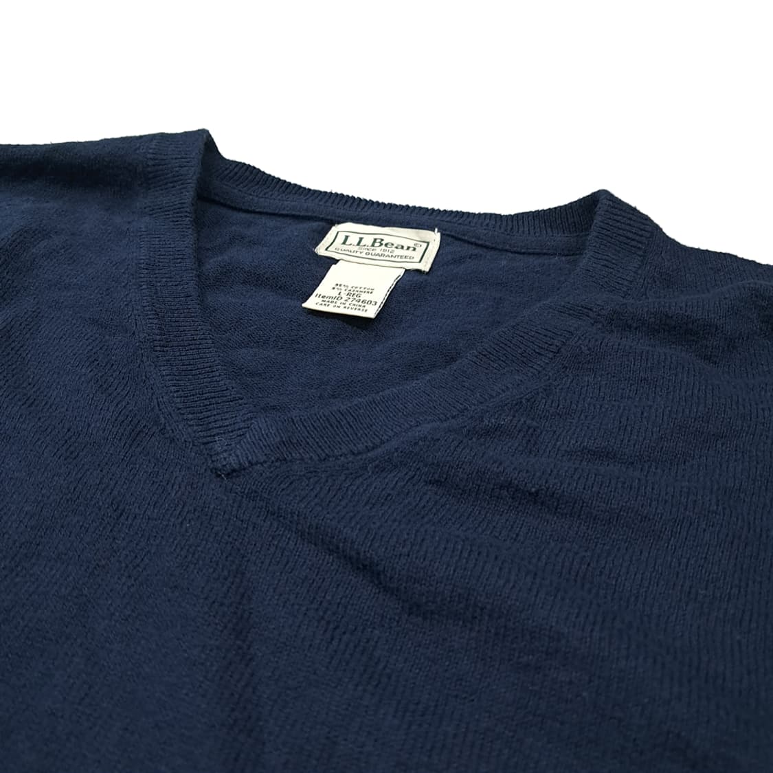 CL033 L 엘엘빈 캐시미어 블렌드 코튼 브이넥 니트 상품이미지4