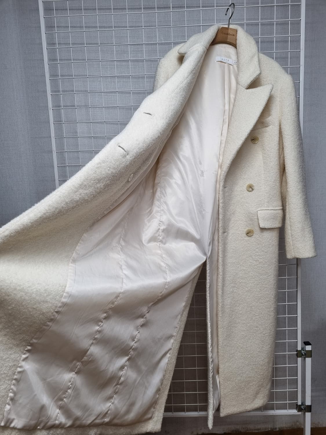 (새상품) ASTR 모직코트 (크림) 상품이미지3