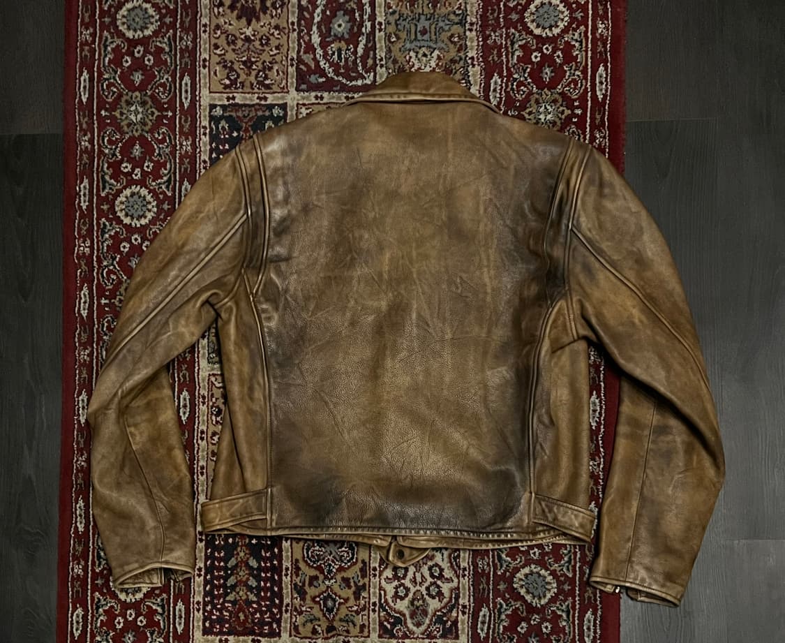 랄프로렌 퍼플라벨 왁스드 레더 바이커 자켓 상품이미지4