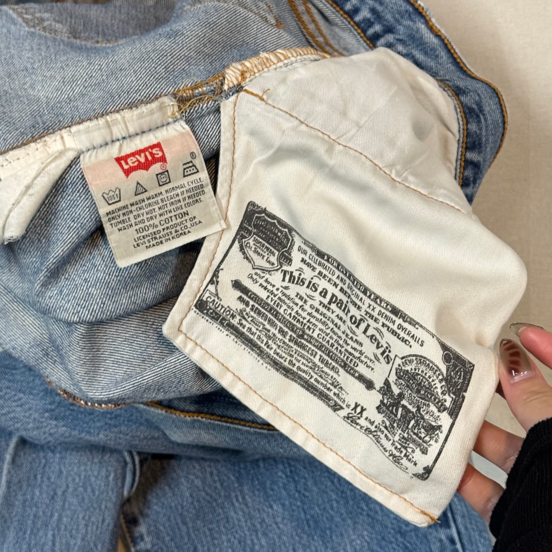 32inch) 리바이스 501 버튼플라이 데님 청바지 Korea 상품이미지9