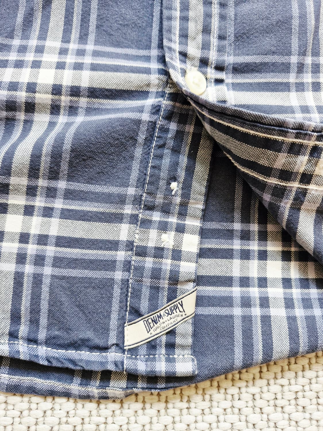 폴로 데님앤서플라이 플레이드 체크셔츠 L 상품이미지6
