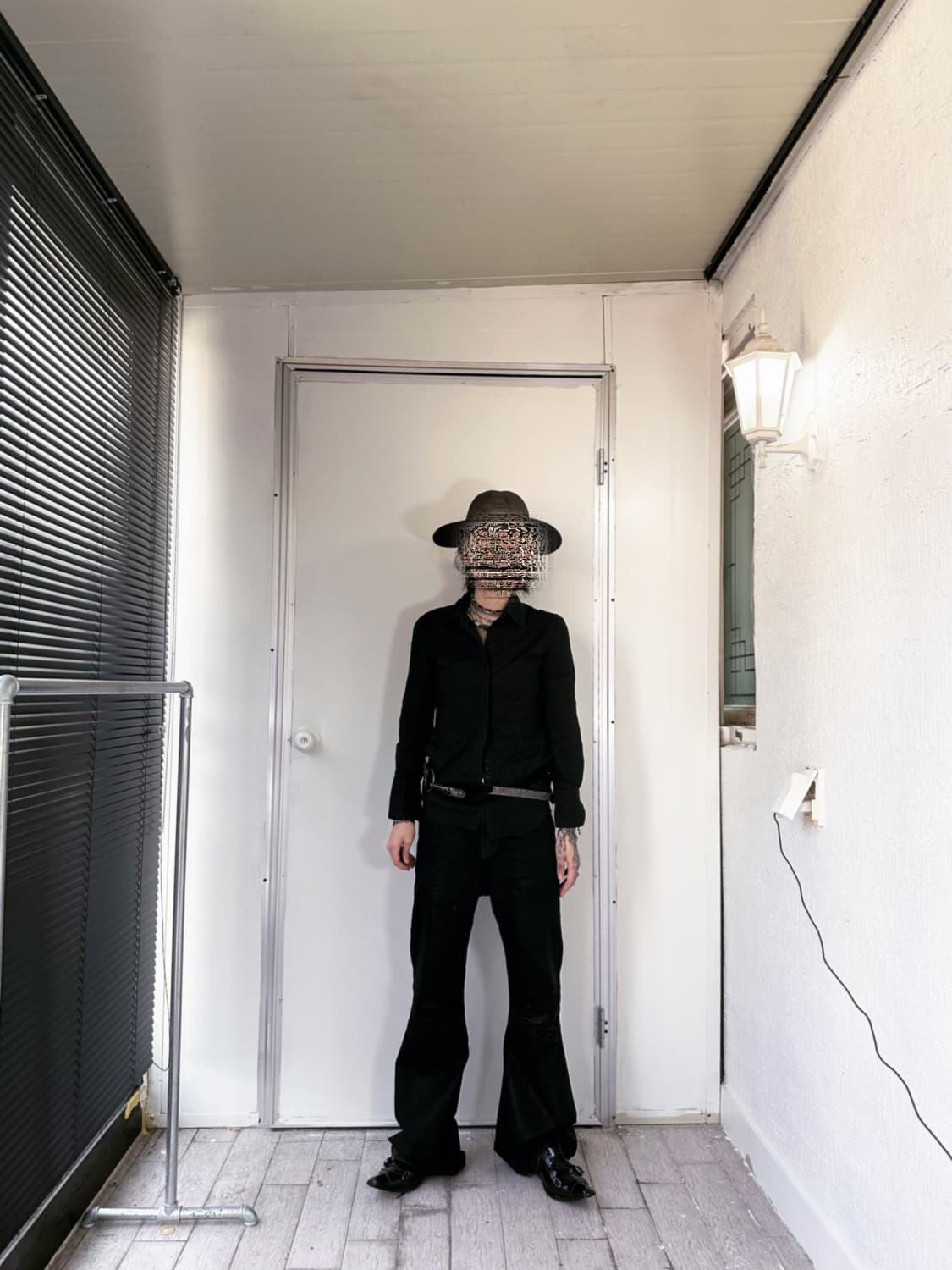corset slim fit black shirt 상품이미지2