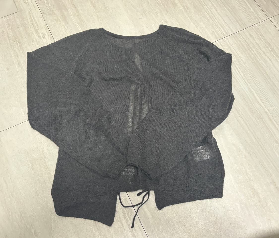 [MONOHA] 모노하 Kid 모헤어 가디건 / 다크그레이 상품이미지5