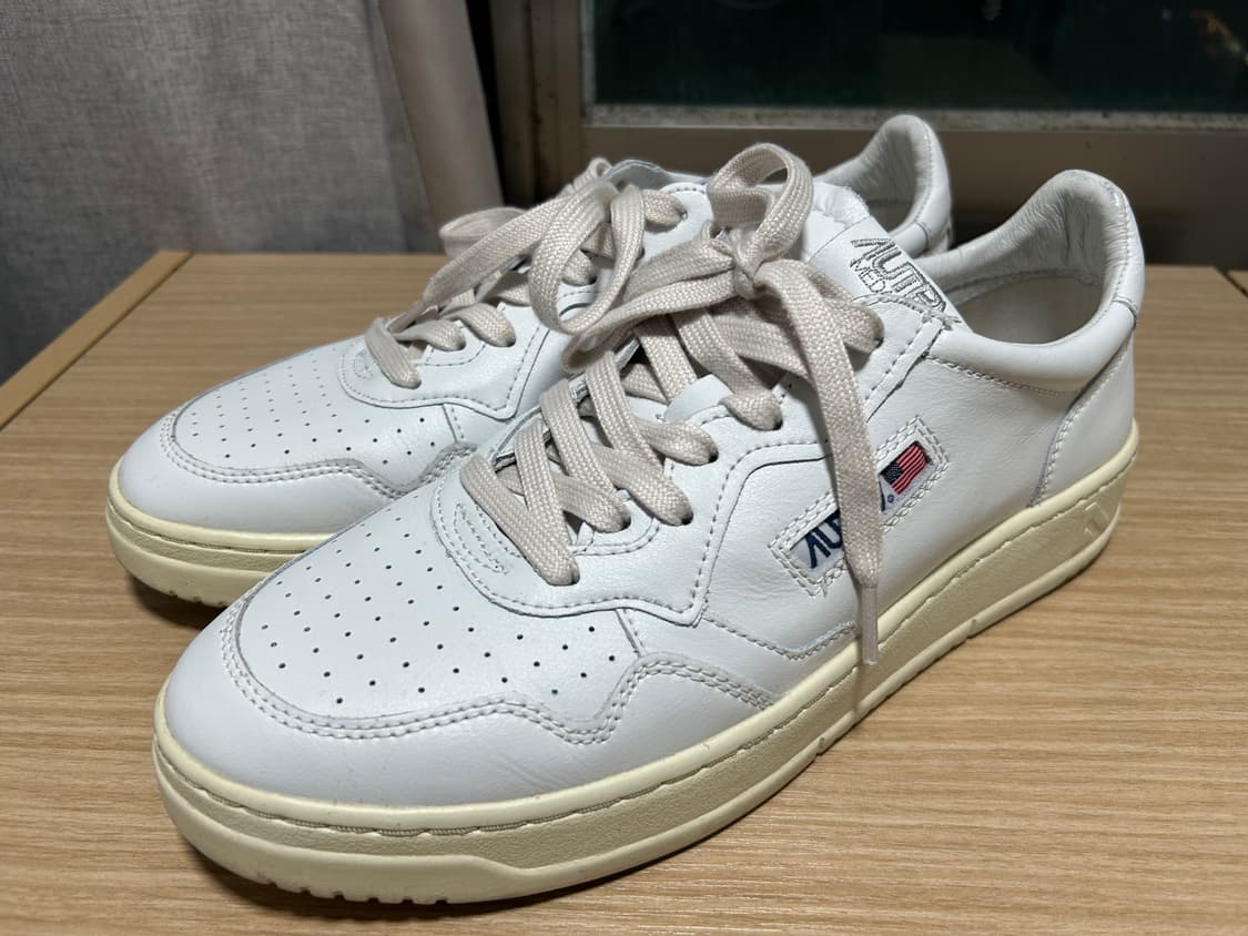 오트리 메달리스트 로우 레더 스니커즈 화이트 290mm 상품이미지1