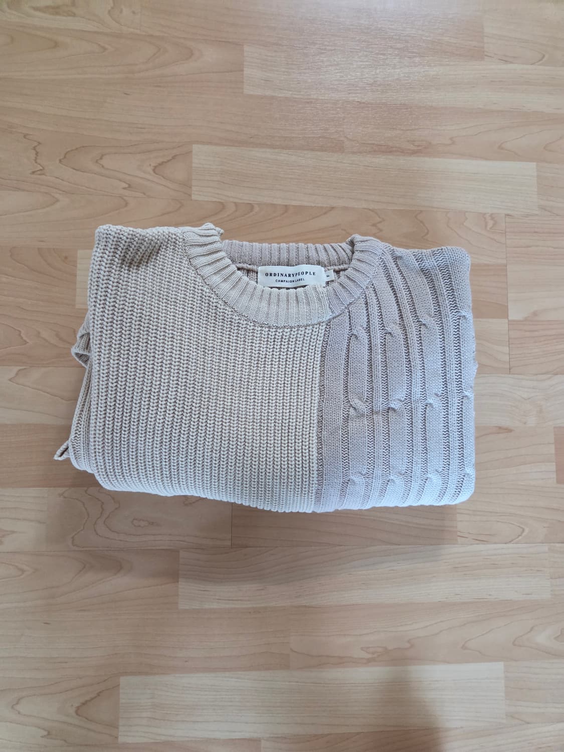 오디너리피플 아이보리 니트 color-texure mix 프리사이즈 상품이미지5