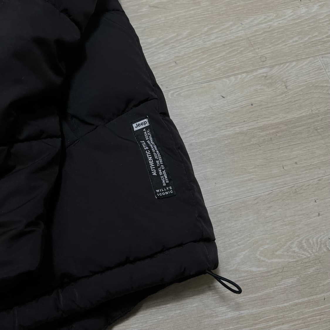 지프 Jeep 레터링 로고 후드 푸퍼패딩 점퍼 [블랙] L/100 상품이미지5